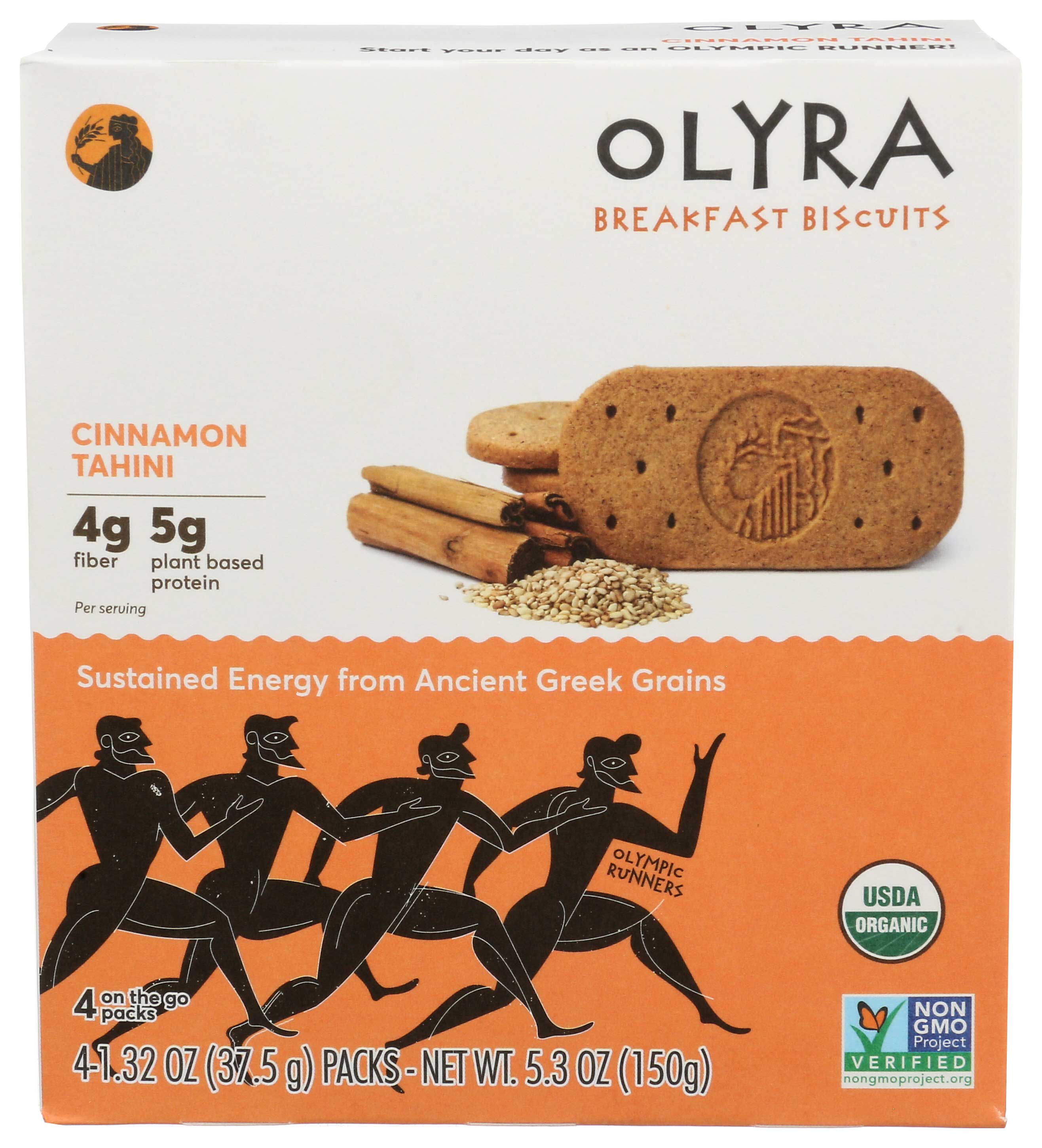 Olyra Organic Cinnamon Tahini Breakfast Biscuits, 5.3 Ounce -- 6 Per Case