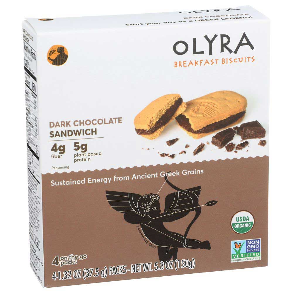 Olyra Dark Chocolate Sandwich Breakfast Biscuit, 5.3 Ounce -- 6 Per Case