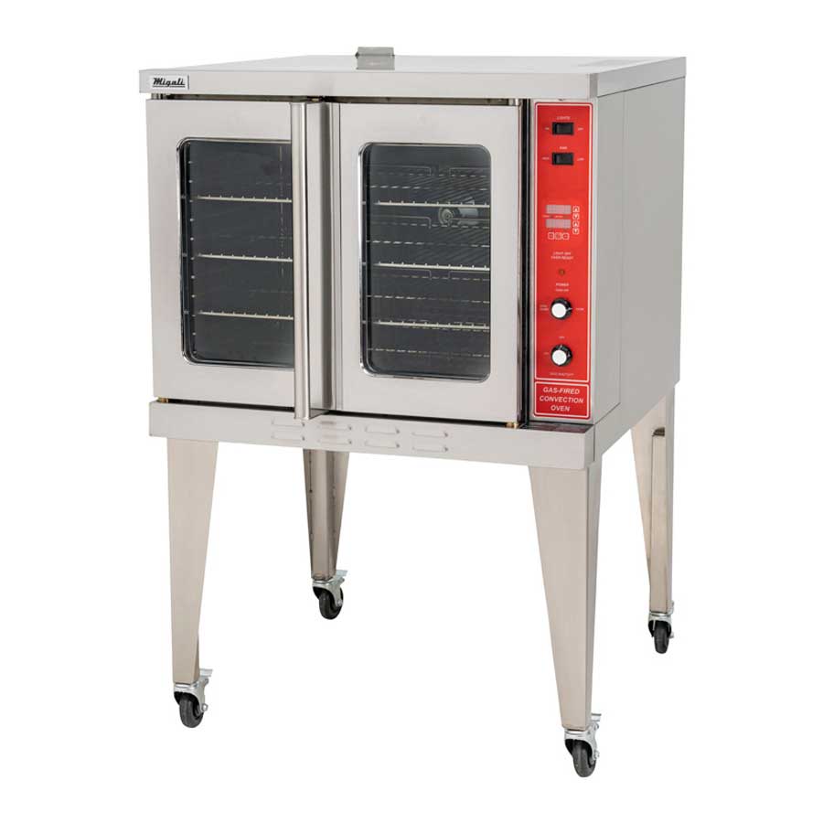 Migali Single Natural Gas Convection Oven, 48.7 x 38.2 x 59.4 inch
