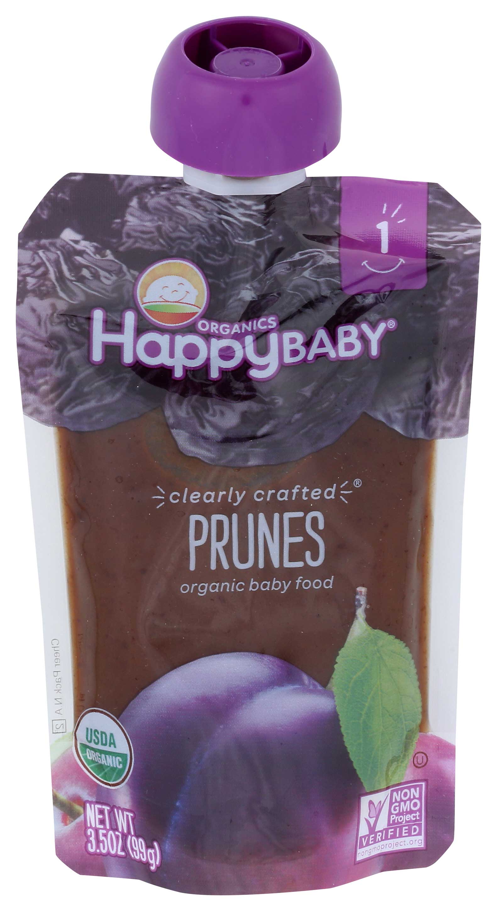 Happy Baby Organic Stage 1 Prune Baby Food, 3.5 Ounce -- 16 Per Case