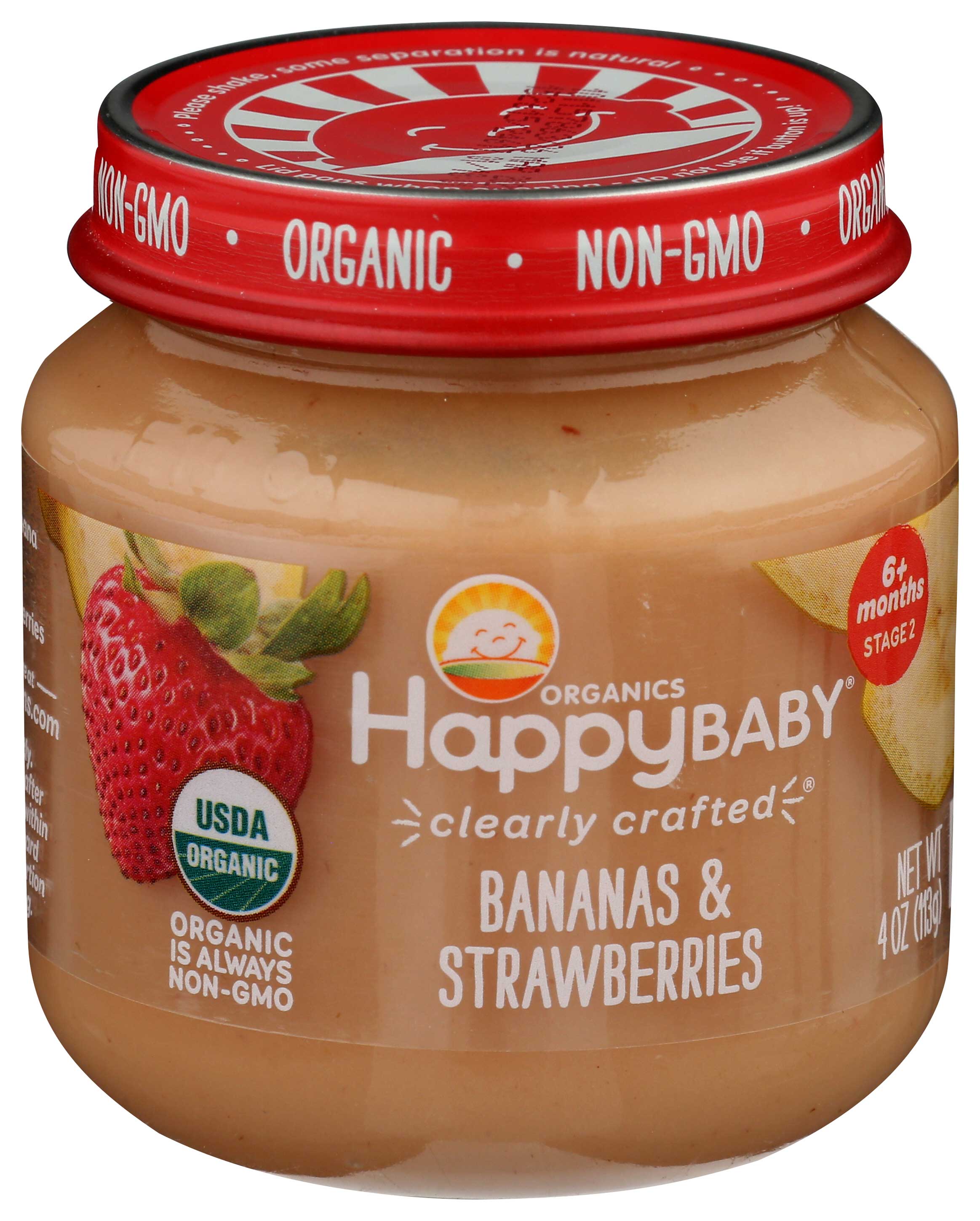 Happy Baby Organic Clearly Crafted Bananas and Strawberries Stage