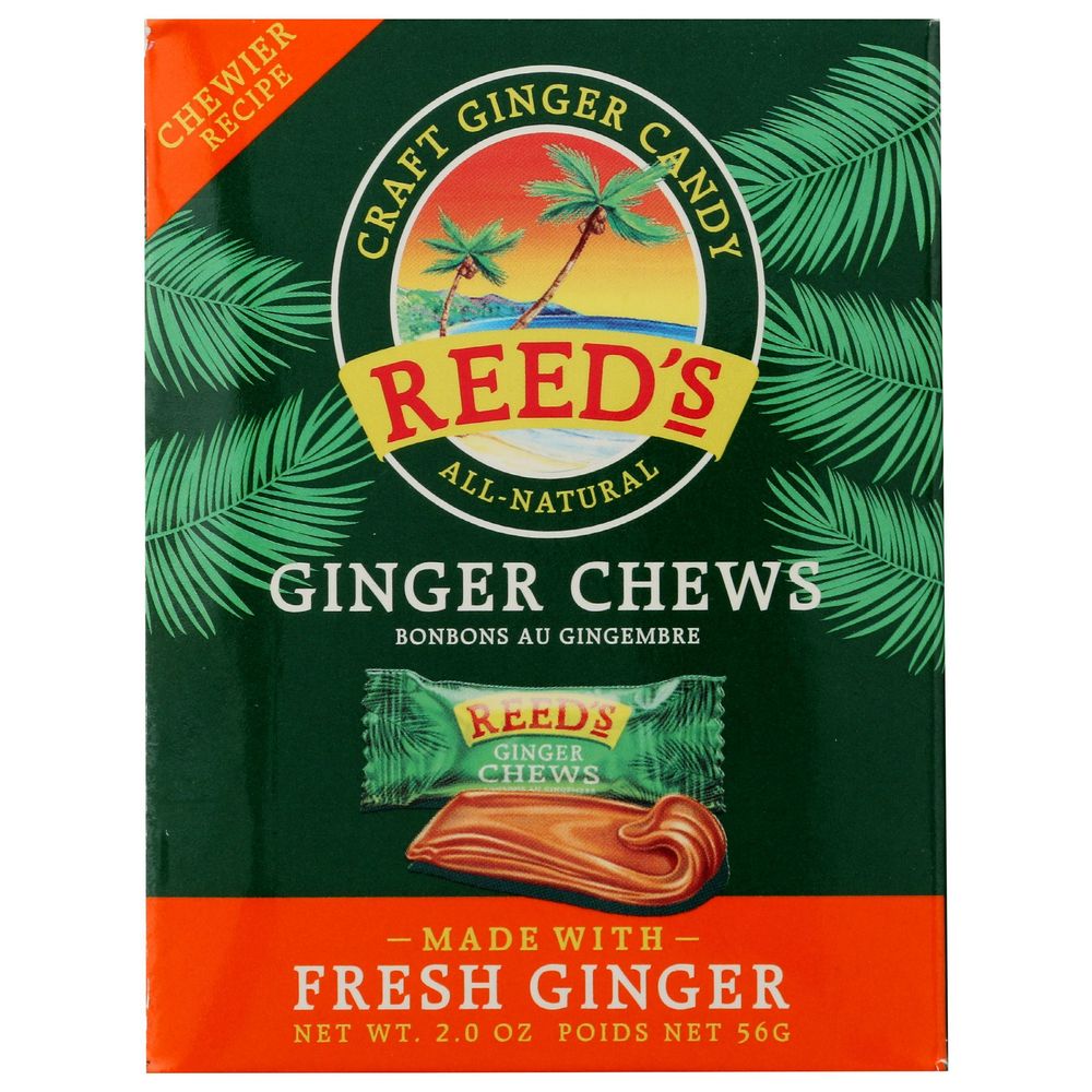 Reed's Ginger Chew Candy, 2 Ounce -- 20 Per Case