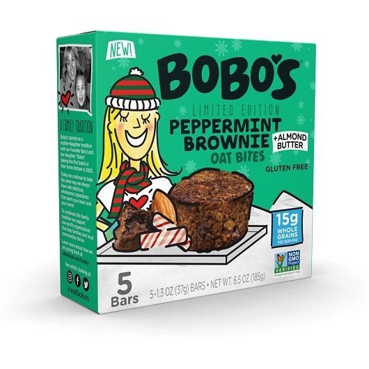 Bobo's Peppermint Brownie Oat Bites, 0.41 Pound -- 6 Per Case