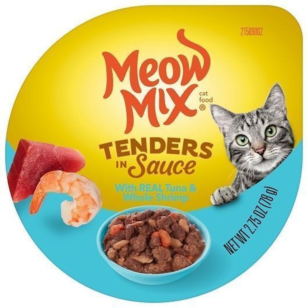 Meow Mix Tenders In Sauce Tuna And Shrimp Wet Cat Food, 2.75 Ounce -- 12 Per Case