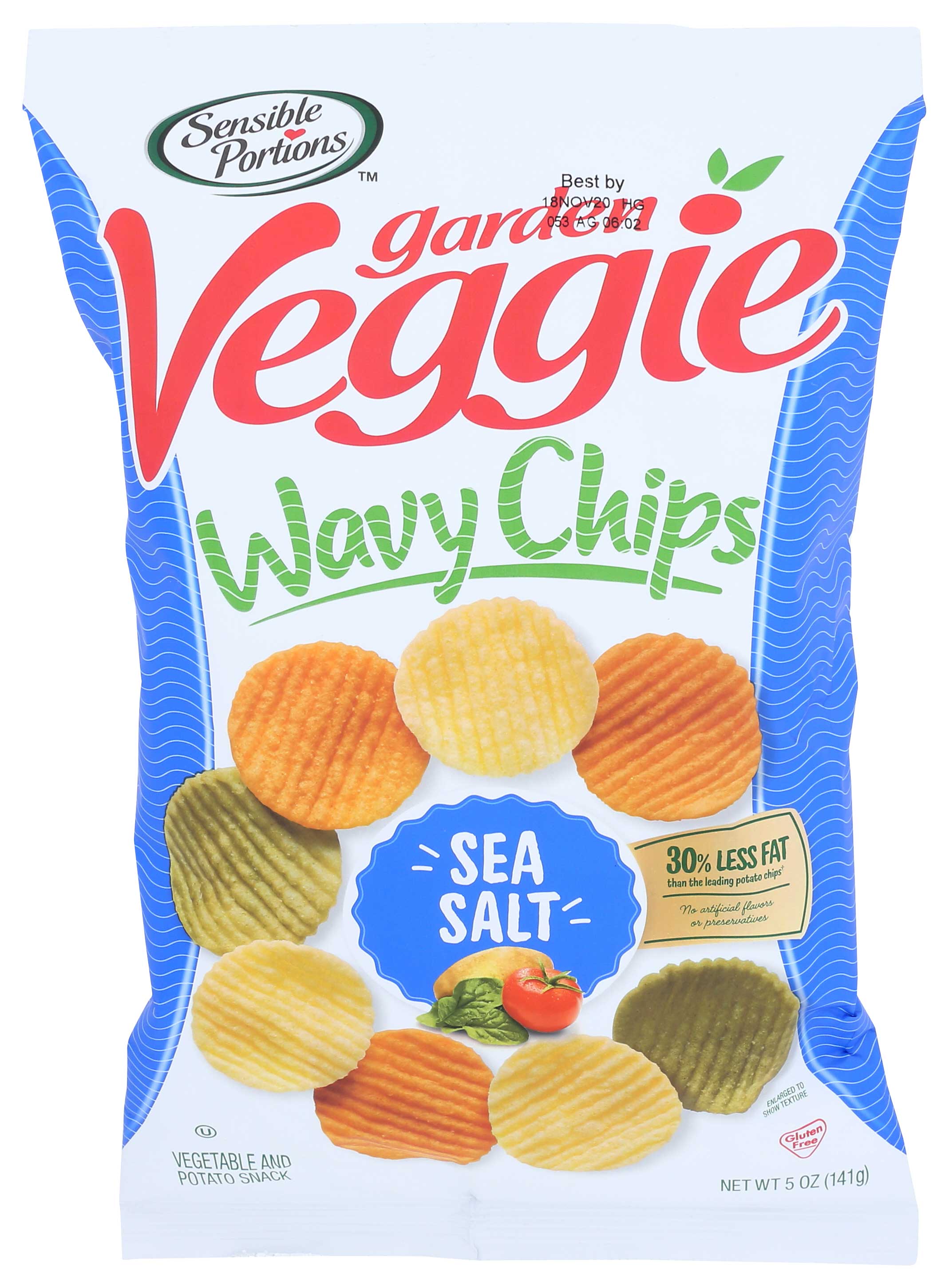 Sensible Portions Sea Salt Veggie Chips, 5 Ounce -- 12 Per Case