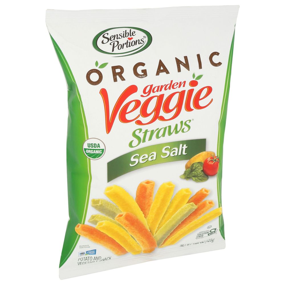 Sensible Portions Organic Sea Salt Garden Veggie Straws, 4.25 Ounce -- 12 Per Case