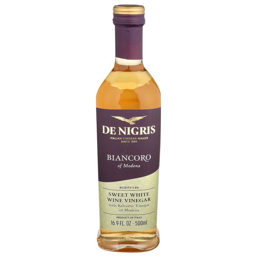 De Nigris Biancoro Sweet White Wine Balsamic Vinegar, 500 Milliliter -- 6 Per Case