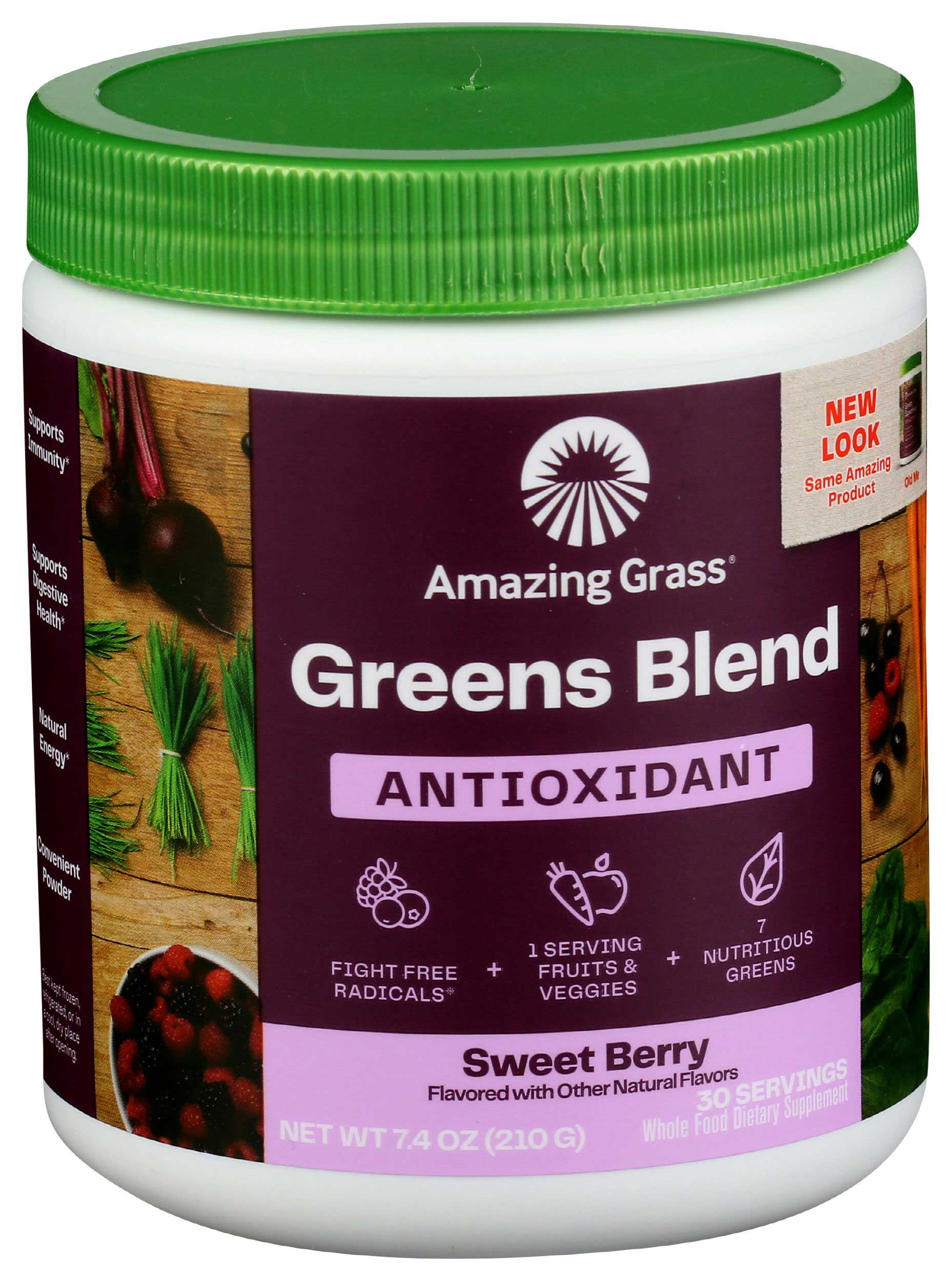 Amazing Grass Organic Sweet Berry Antioxidant Greens Blend, 7.4 Ounce