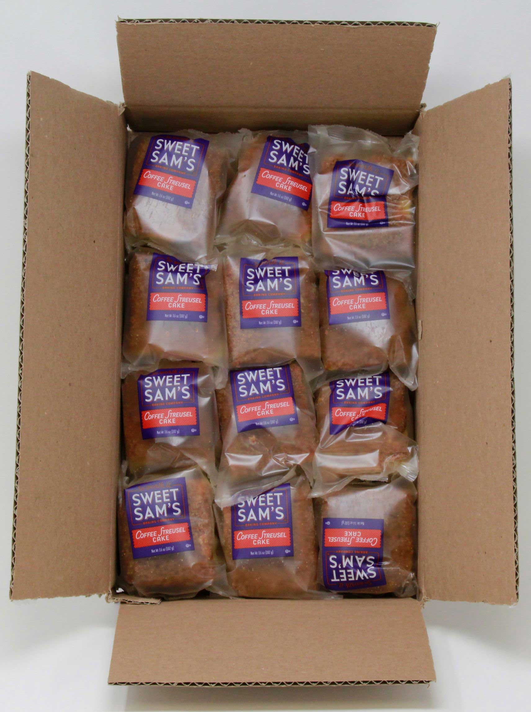 Sweet Sam's Individually Wrapped Coffee Streusel Cake -- 12 Per Case