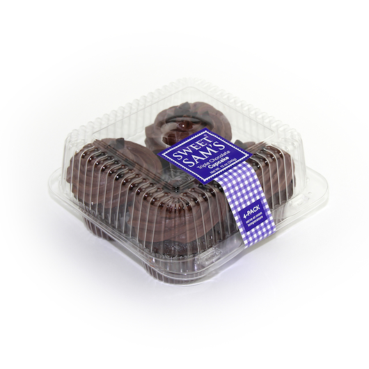 Sweet Sams Small Triple Chocolate Cupcake, 4 count -- 6 per case