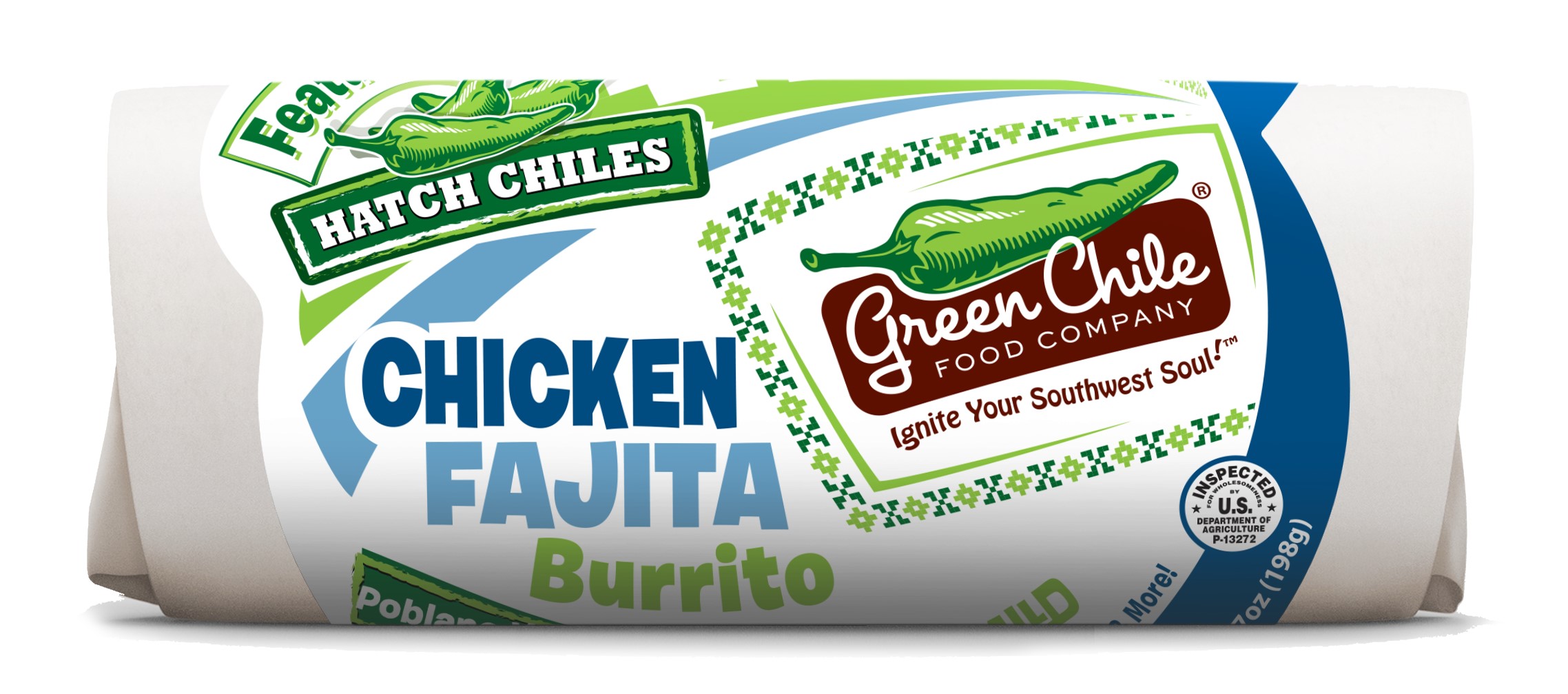 Green Chile Food Chicken Fajita Burrito With Salsa And Cheddar, 7 Ounce -- 12 Per Case