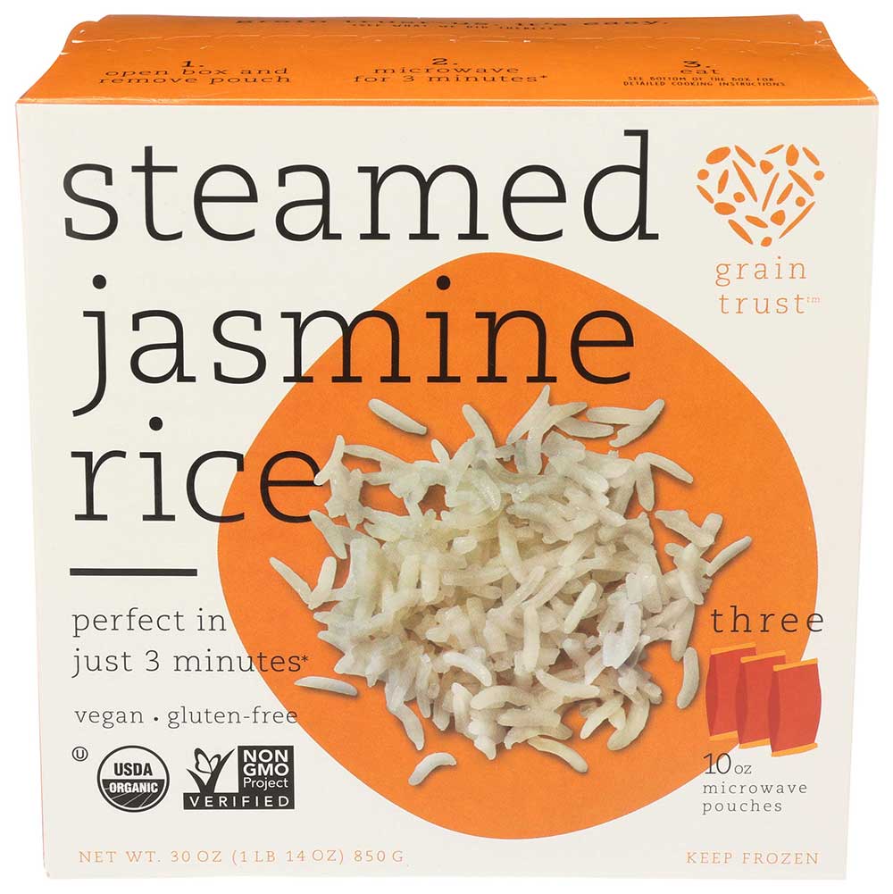 Grain Trust Organic Steamed Jasmine Rice, 30 Ounce -- 6 Per Case