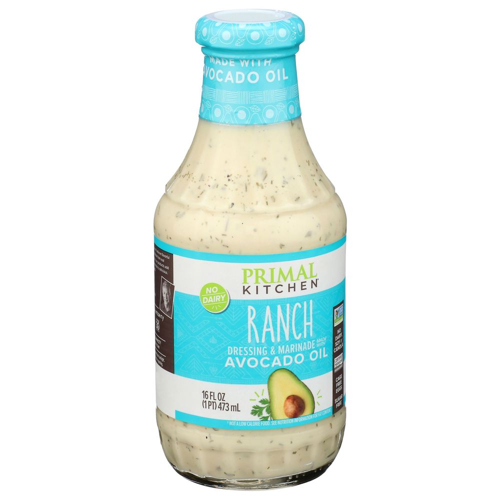Primal Kitchen Ranch Dressing and Marinade with Avocado Oil, 16 Ounce -- 6 per case
