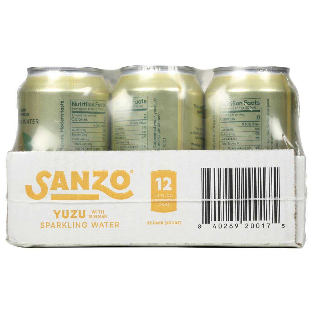 Sanzo Yuzu with Ginger Sparkling Water, 12 Fluid Ounce -- 12