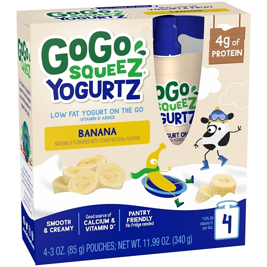 Materne Gogo Squeez Banana Yogurt, 12 Ounce -- 12 Per Case