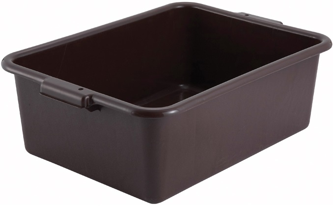 Winco Standard Weight Brown Dish Box, 21 1/2 X 15 X 7 Inch -- 6 Per Case