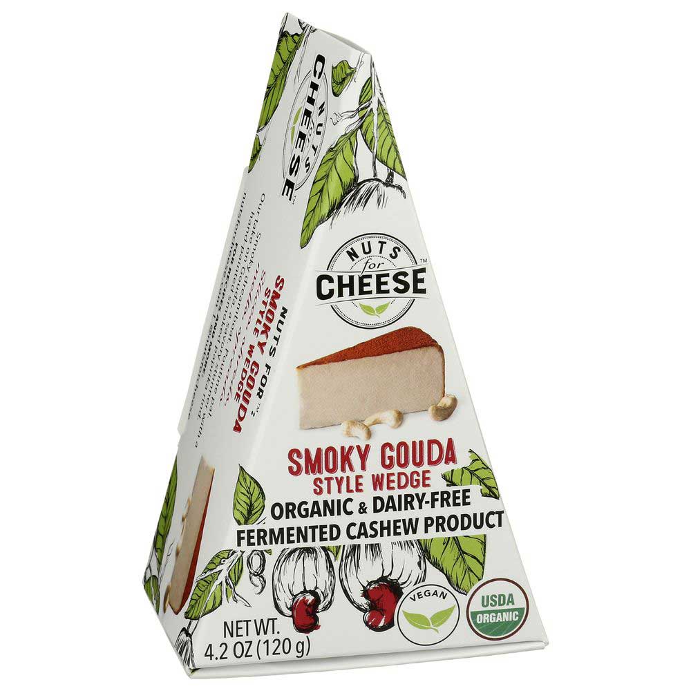 Nuts For Cheese Organic Smoky Gouda Style Wedge Cheese, 4.23 Ounce -- 6 Per Case
