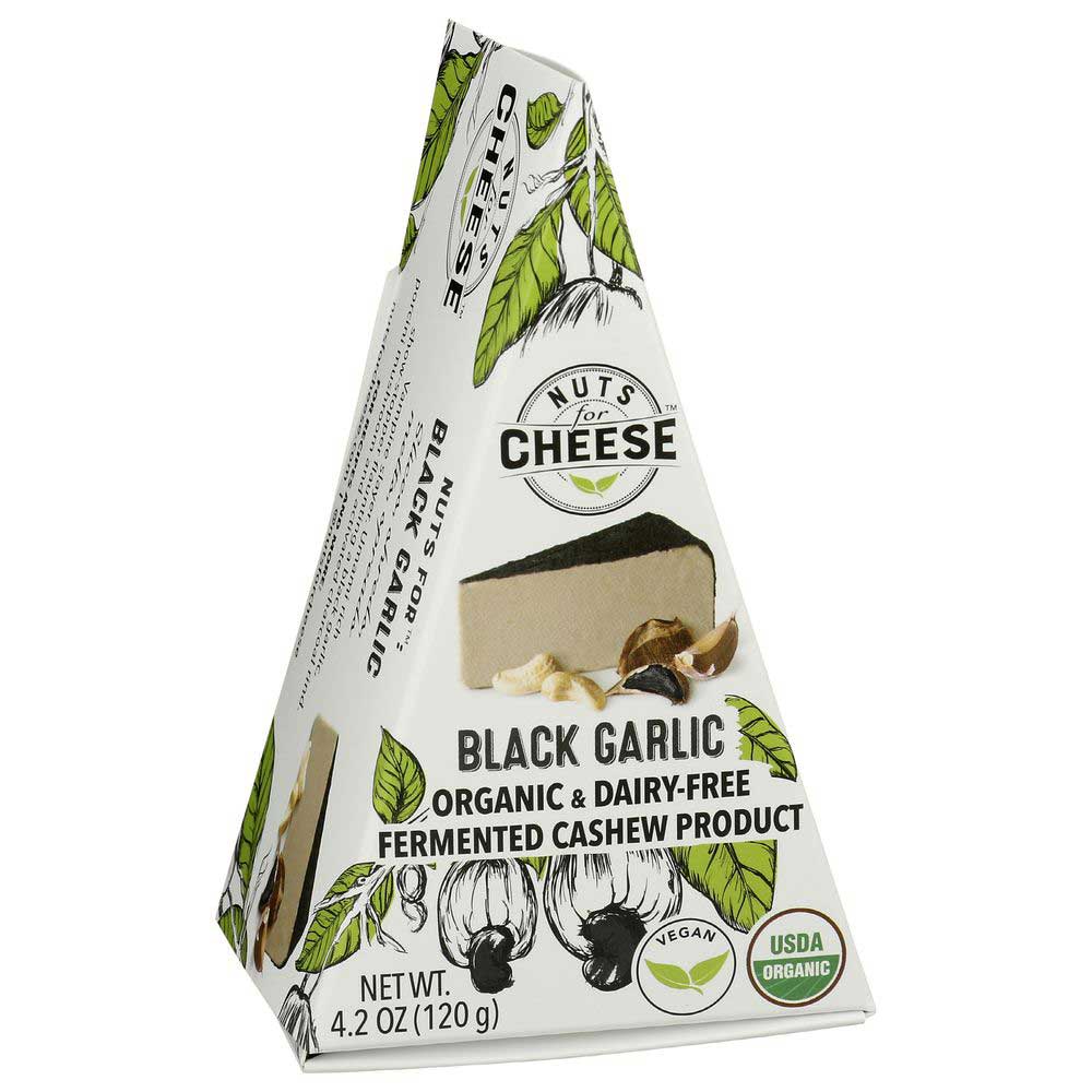 Nuts For Cheese Organic Black Garlic Wedge Cheese, 4.23 Ounce -- 6 Per Case