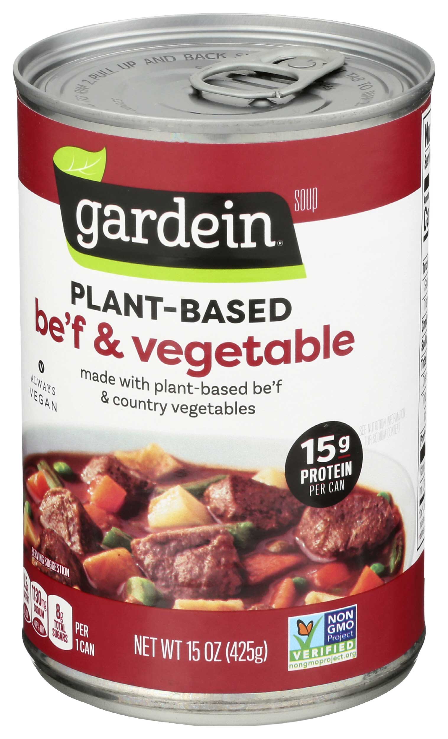 Gardein Plant Based Beef and Vegetable Soup, 15 Ounce -- 12 per case