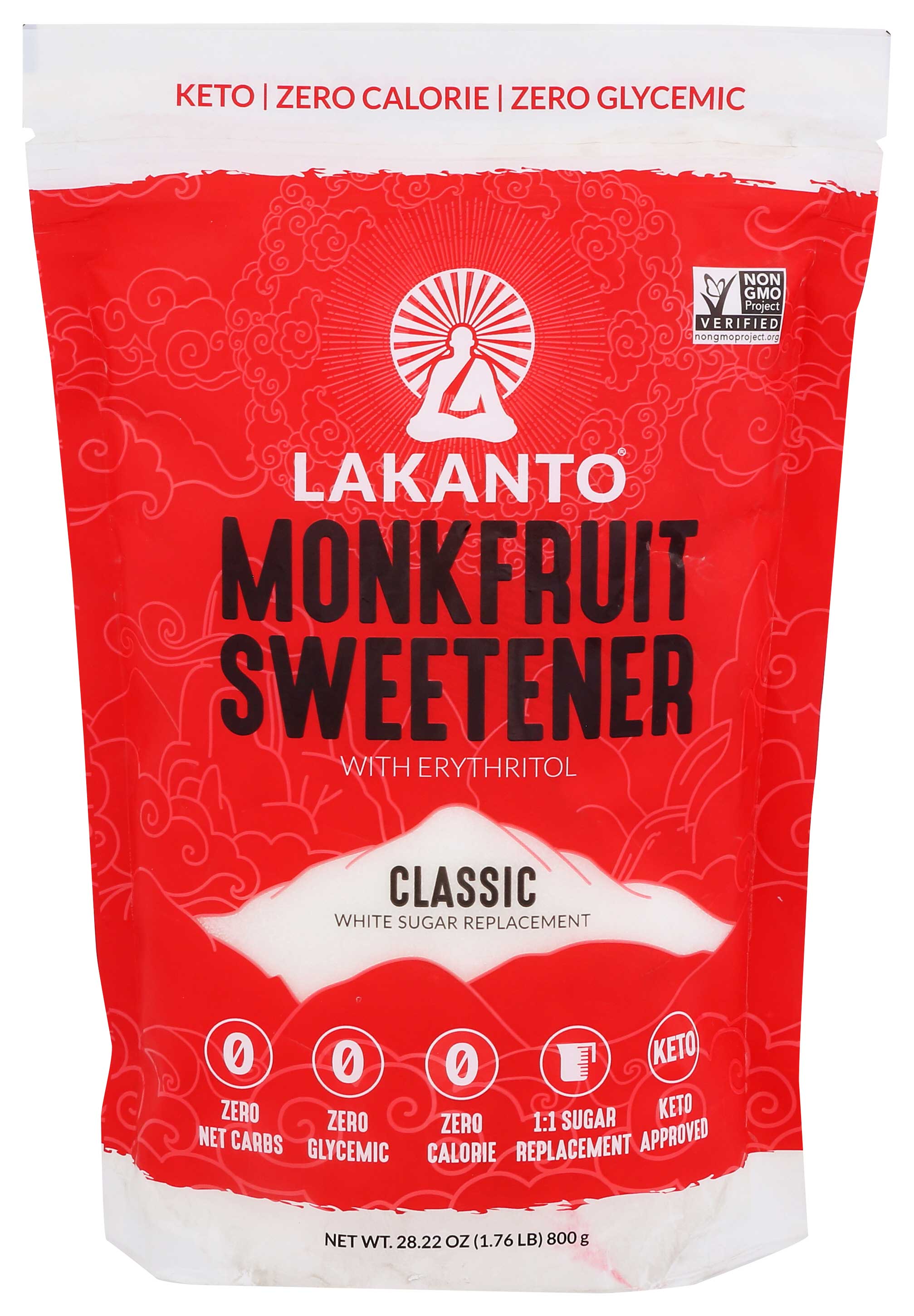 Lakanto Sugar Free Classic Monkfruit Sweetener, 28.22 Ounce -- 8 Per Case