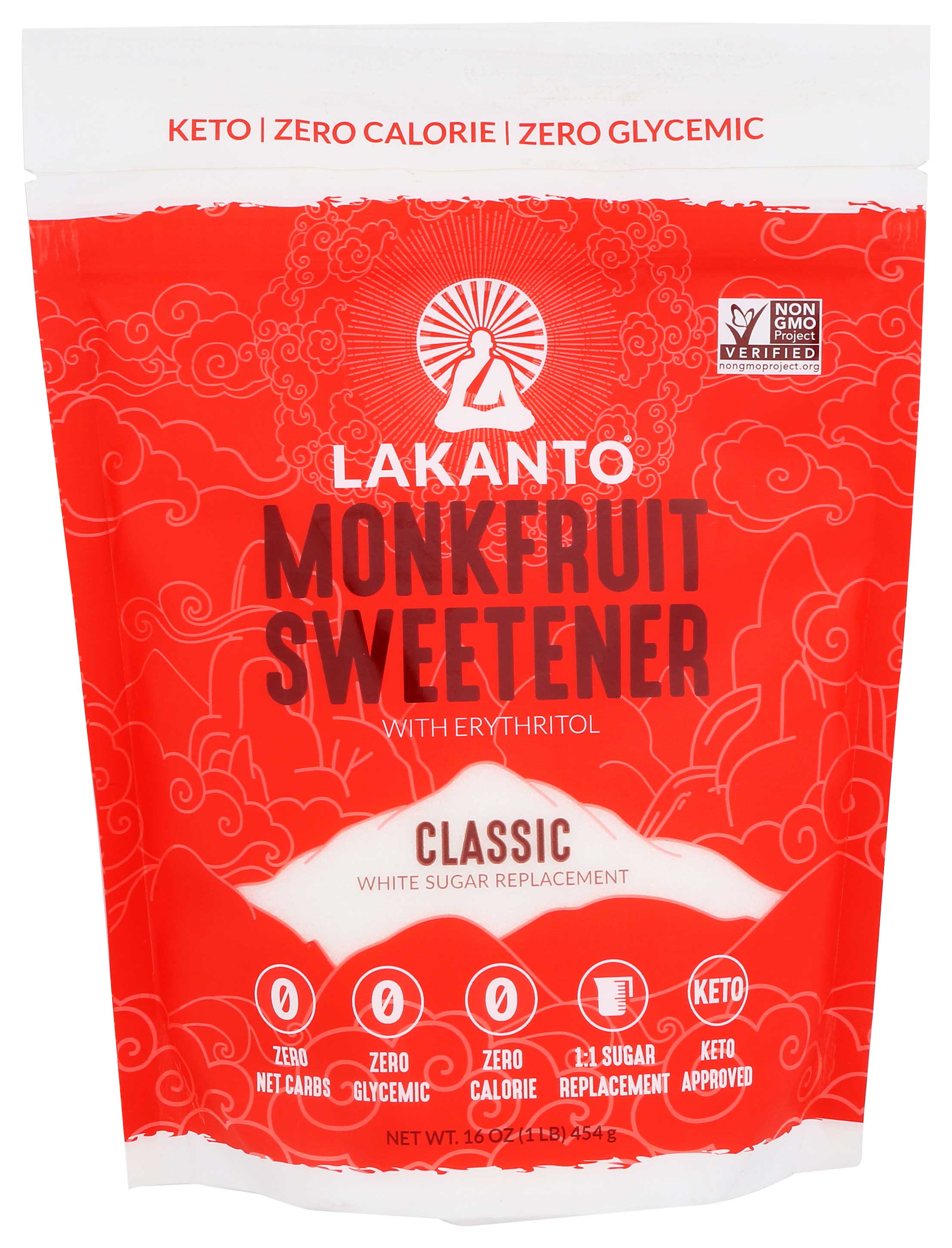 Lakanto Classic Sugar Free Monkfruit Sweetener, 16 Ounce -- 8 Per Case