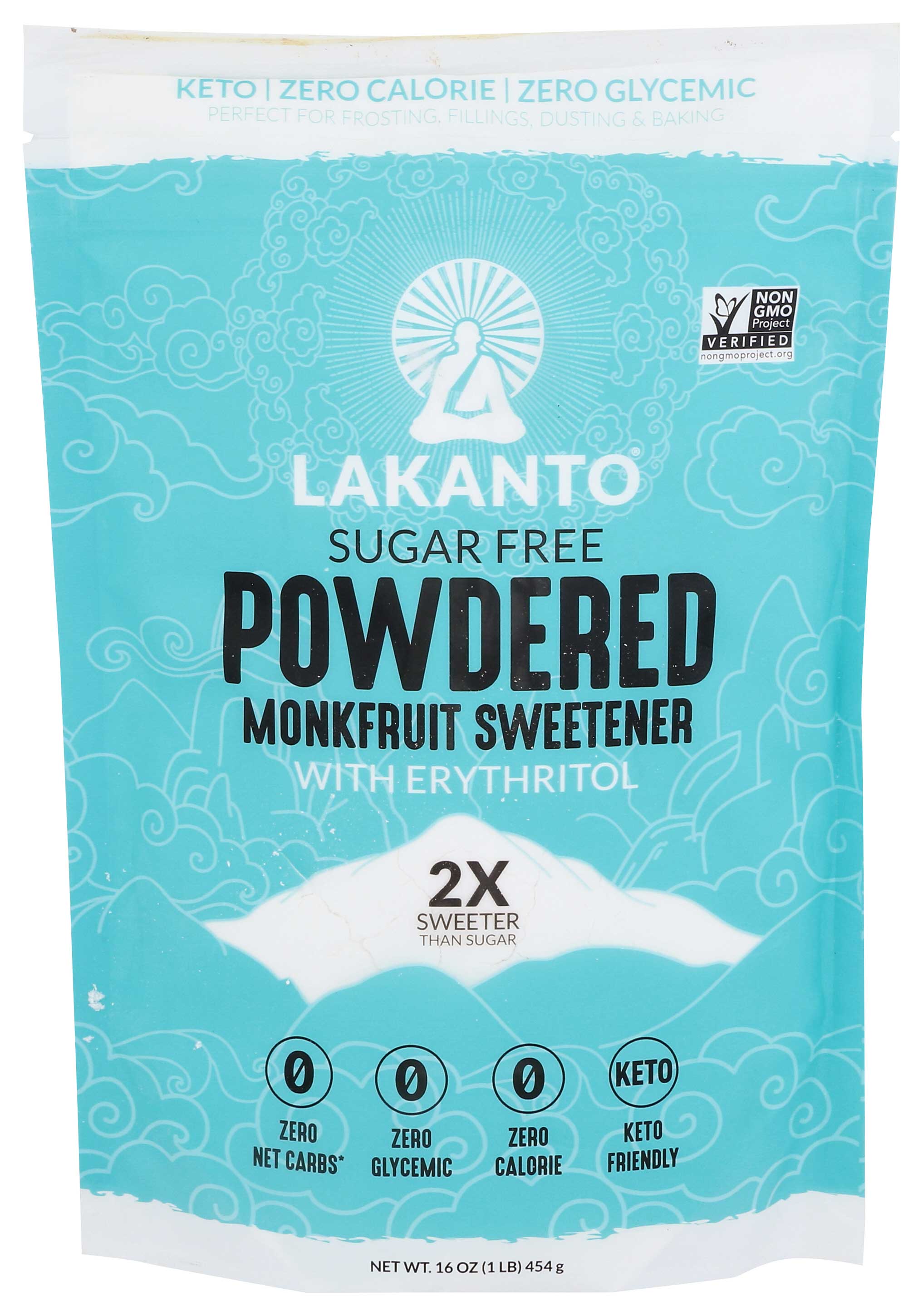 Lakanto Monkfruit Powdered Sweetener, 16 Ounce -- 8 Per Case