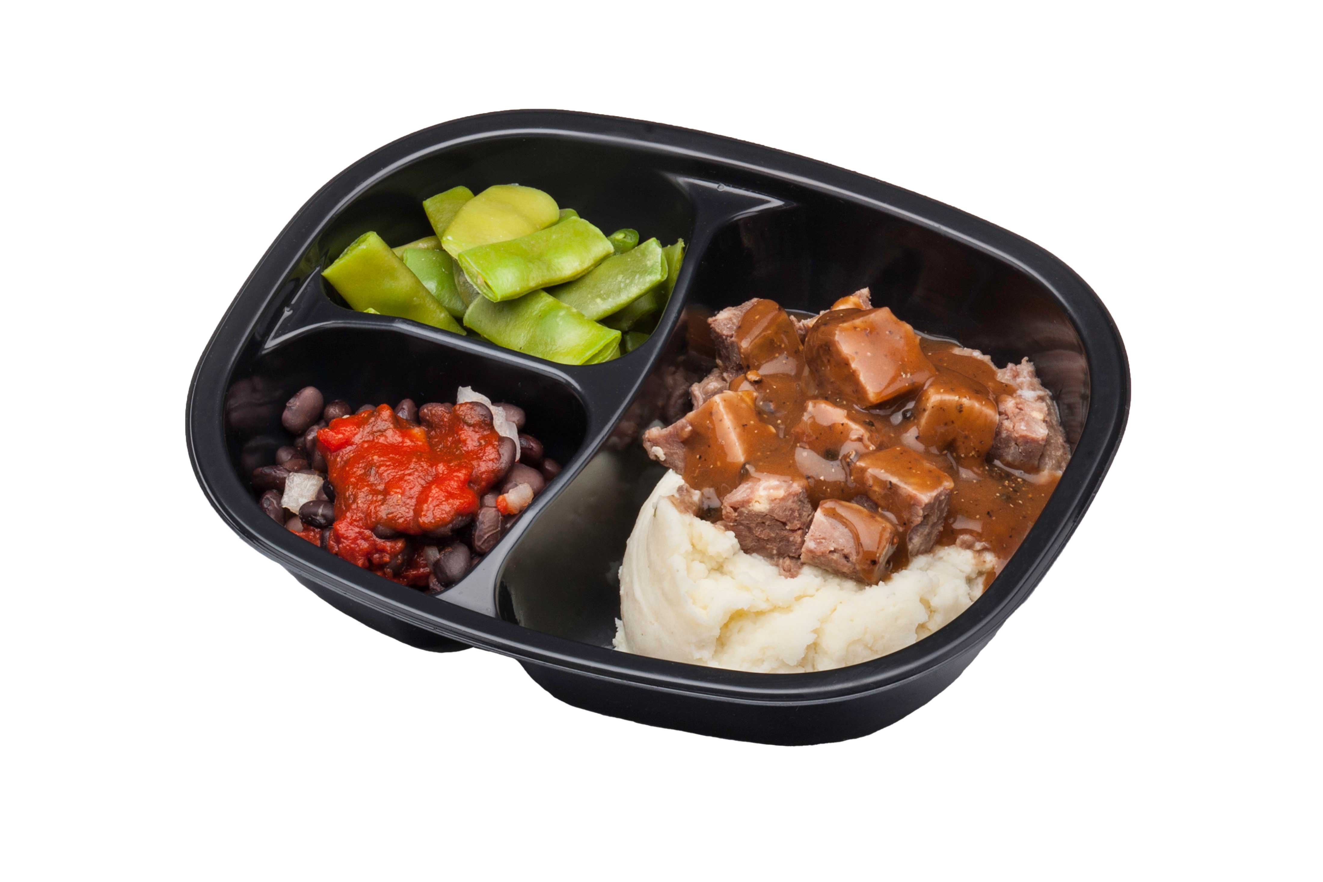 Golden Gourmet Charbroiled Beef Patty And Mashed Potatoes With Gravy Corn Peas And Carrots Meal, 14.05 Ounce -- 20 Per Case