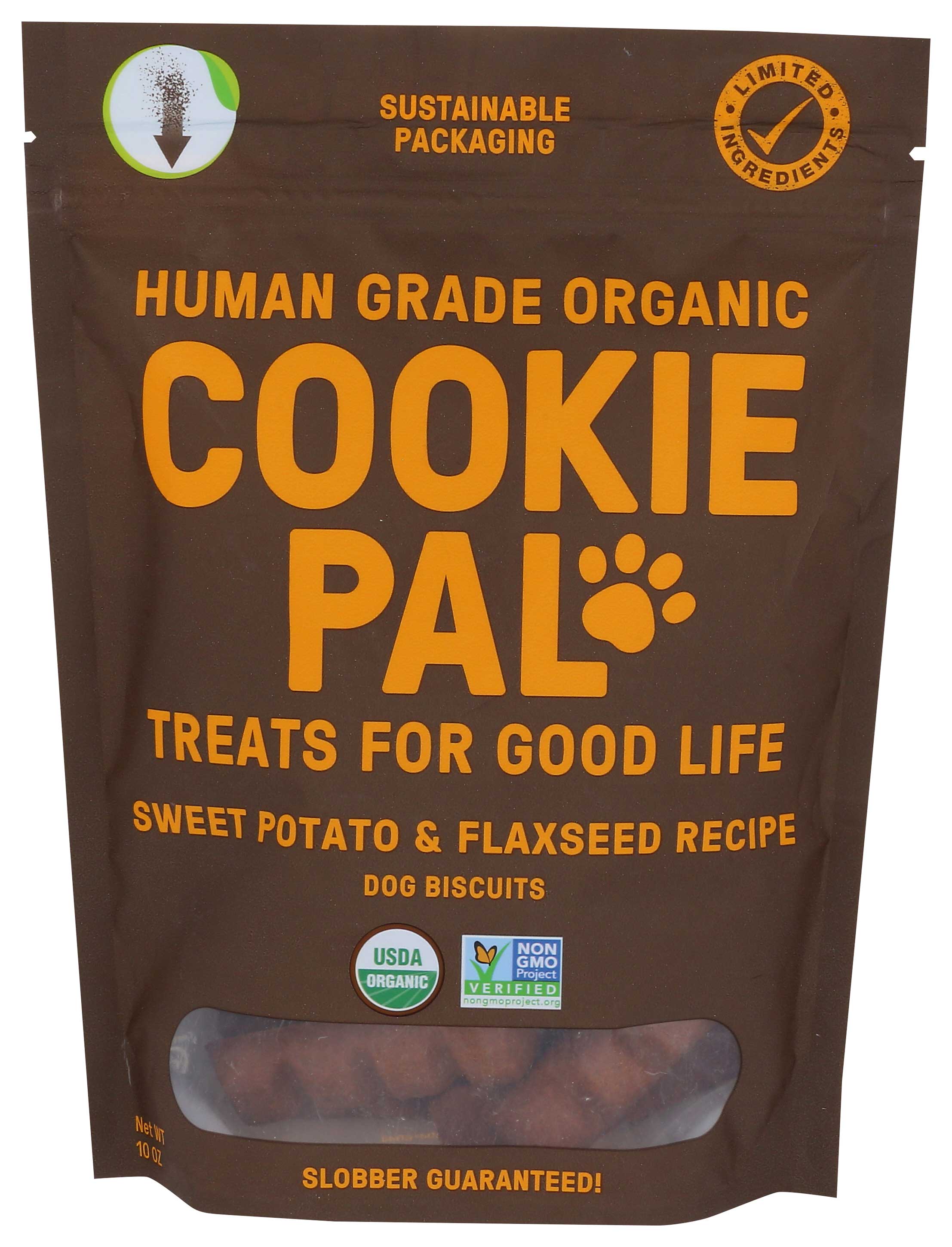Cookie Pal Organic Sweet Potato And Flaxseed Recipe Dog Treat, 10 Ounce -- 4 Per Case
