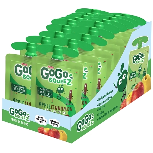 Gogo Squeez Apple Cinnamon Tray Sauce -- 18 Per Case