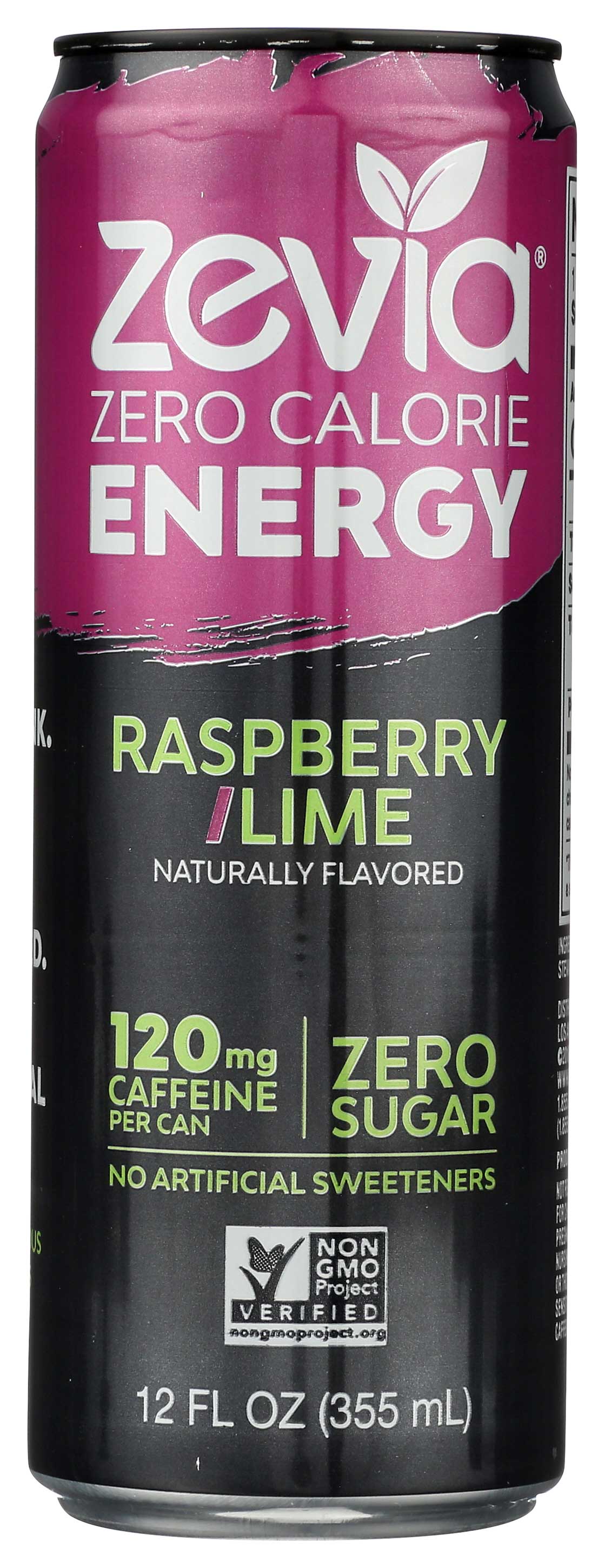 Zevia Zero Calorie Raspberry Lime Energy Drink, 12 Fluid Ounce