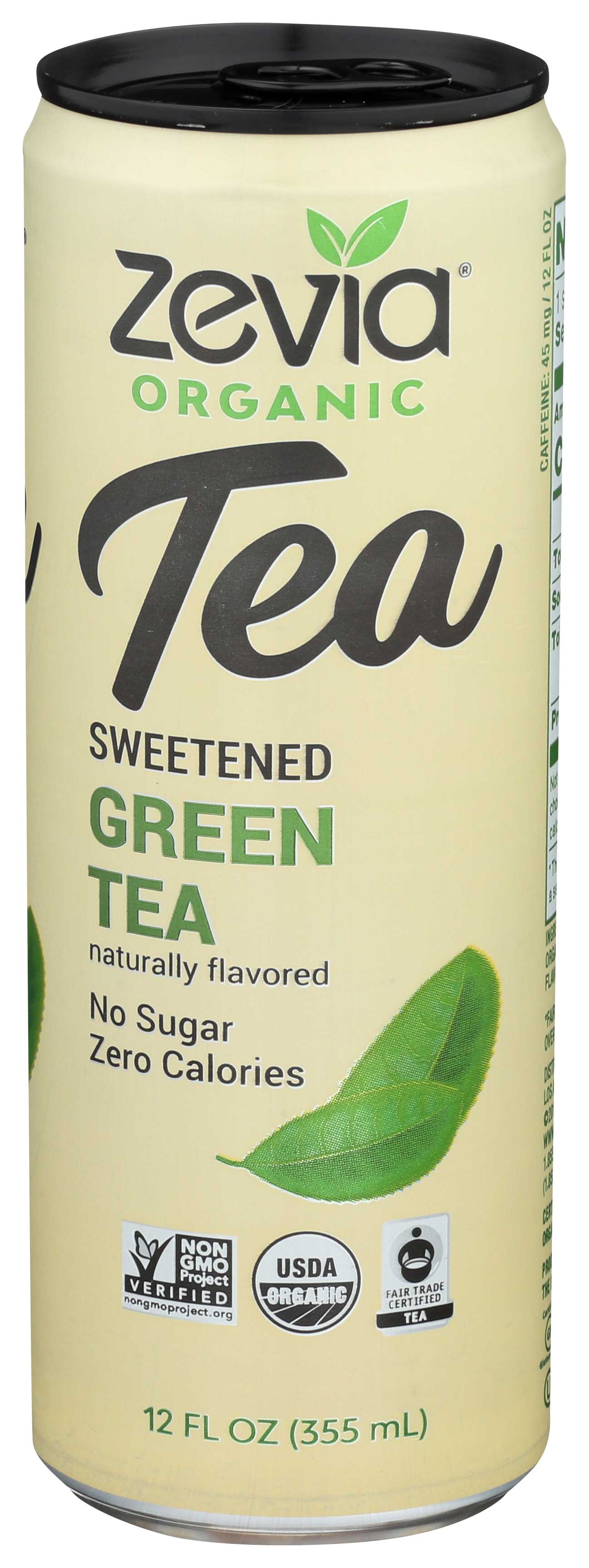 Zevia Organic Sweetened Green Tea, 12 Fluid Ounce -- 12 Per Case