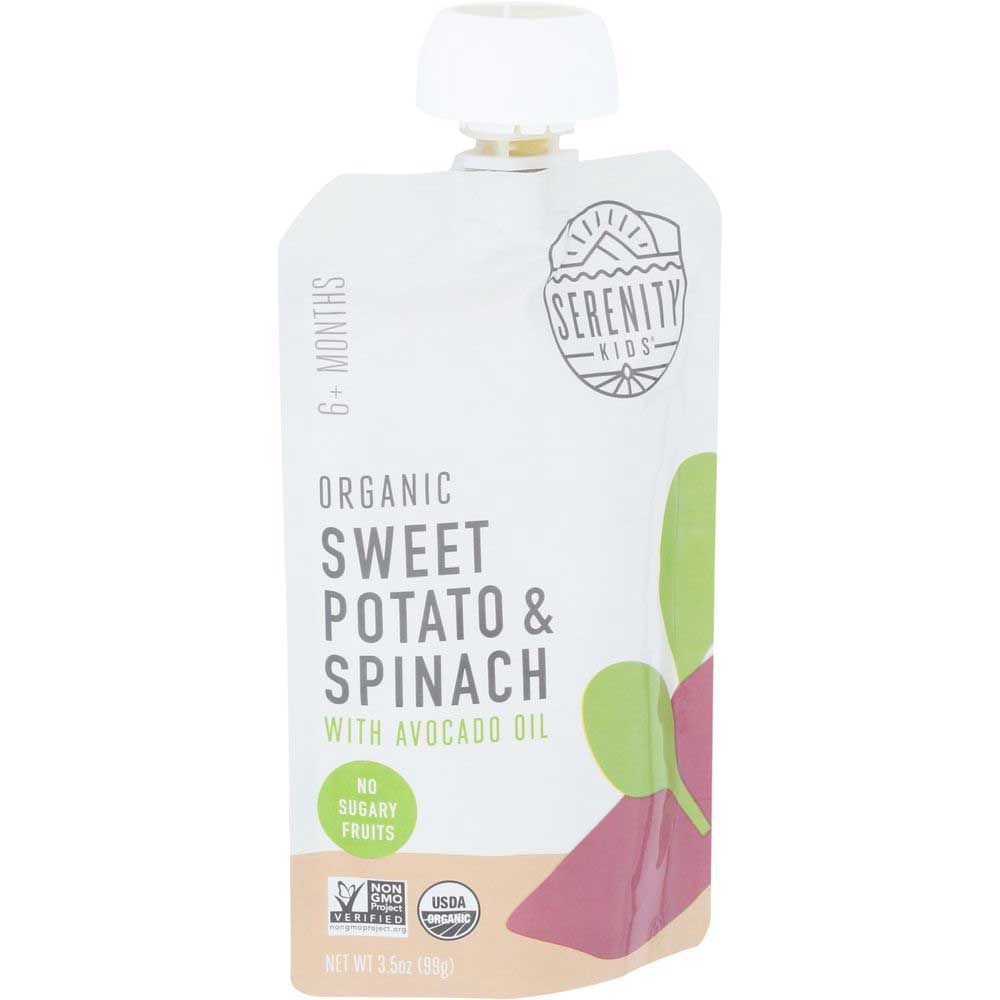 Serenity Kids Organic Sweet Potato And Spinach With Avocado Oil Baby Food, 3.5 Ounce -- 6 Per Case