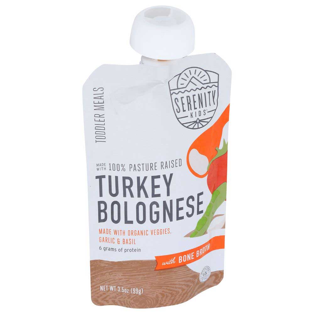 Serenity Kids Organic Turkey Bolognese With Bone Broth Toddler Meals, 3.5 Ounce -- 6 Per Case