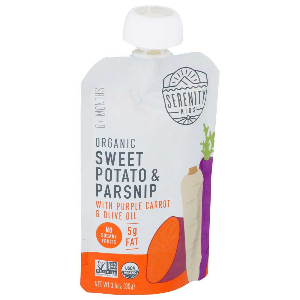 Serenity Kids Organic Sweet Potato And Parsnip With Purple Carrot And Olive Oil Baby Food, 3.5 Ounce -- 6 Per Case