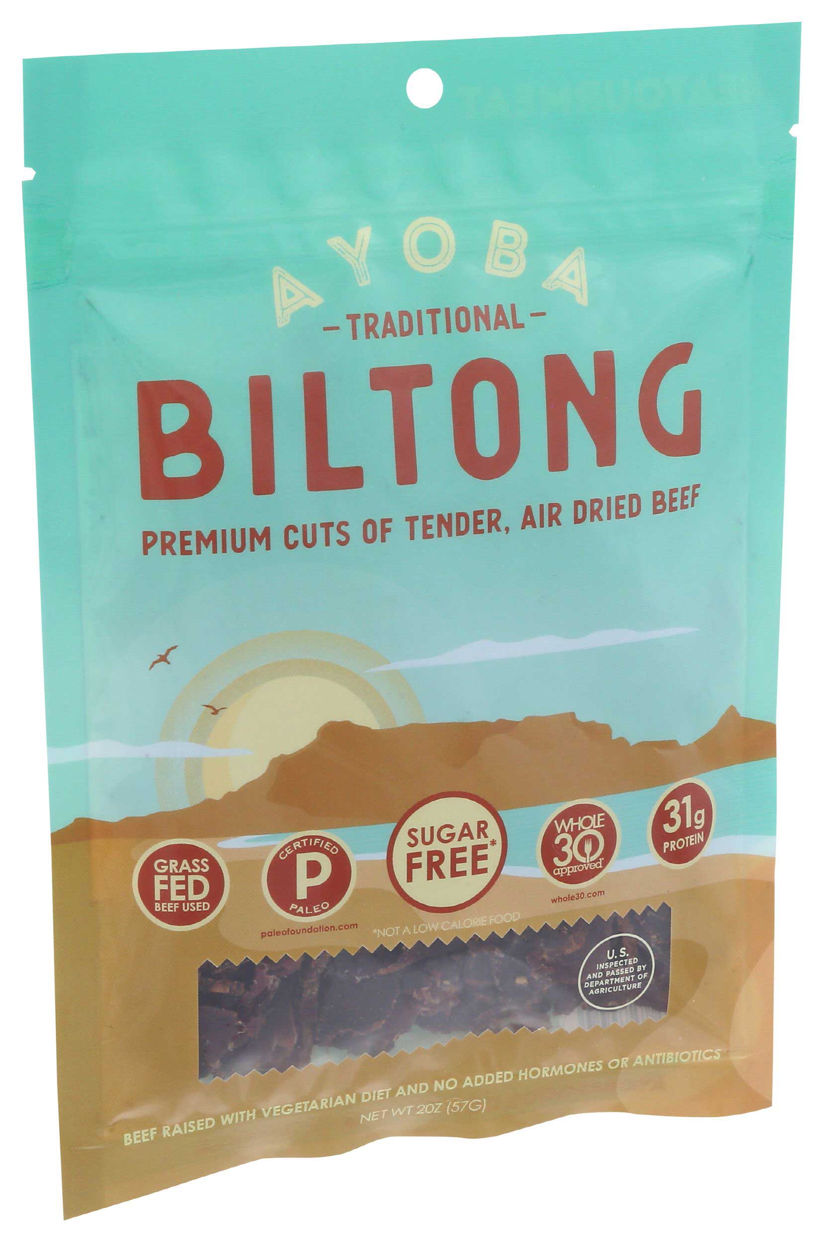 Ayoba Traditional Beef Biltong, 2 Ounce -- 8 per case