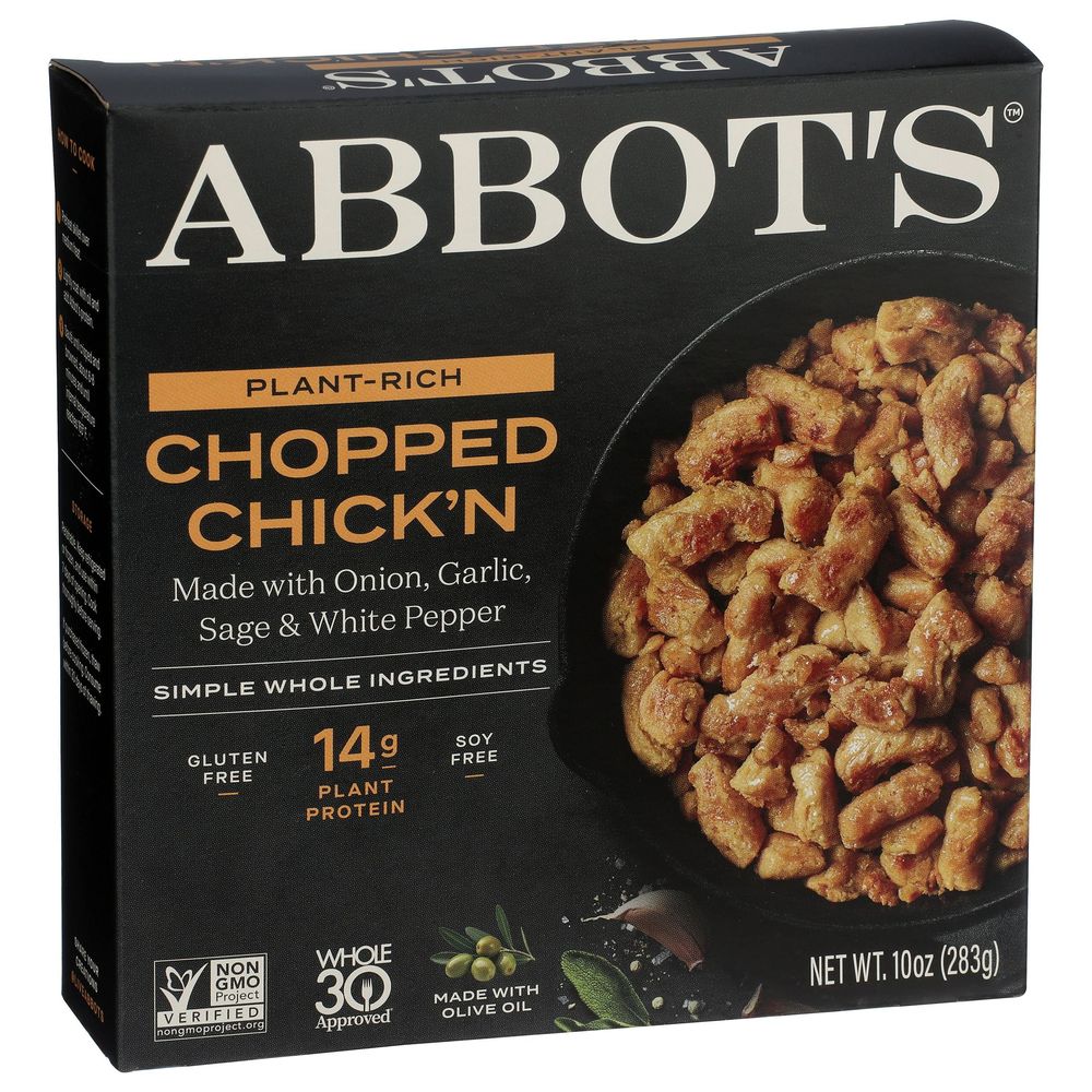 Abbots Butcher Plant Based Chopped Chicken, 10 Ounce -- 6 Per Case
