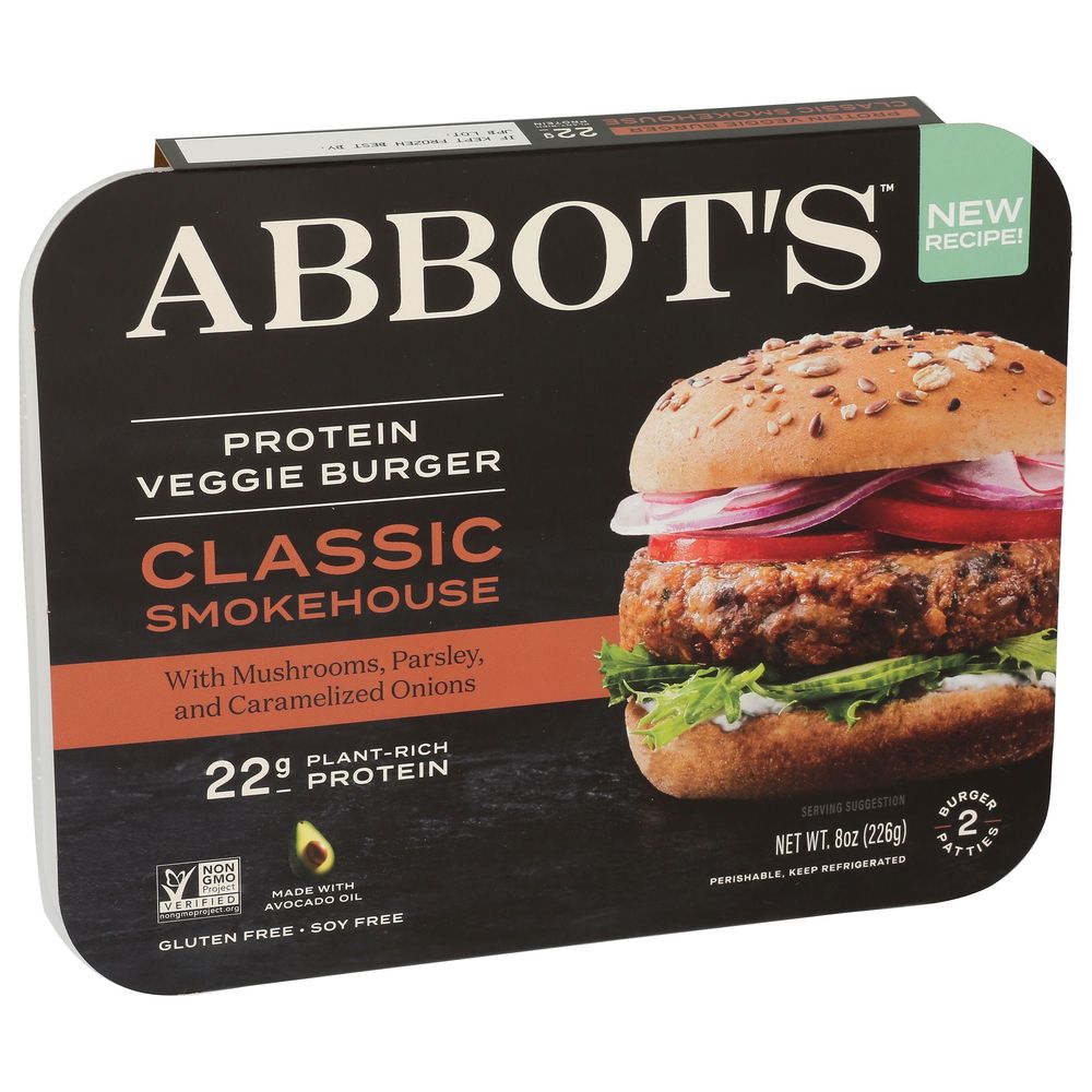 Abbots Butcher Classic Smokehouse Protein Veggie Burger, 8 Ounce -- 6 per case