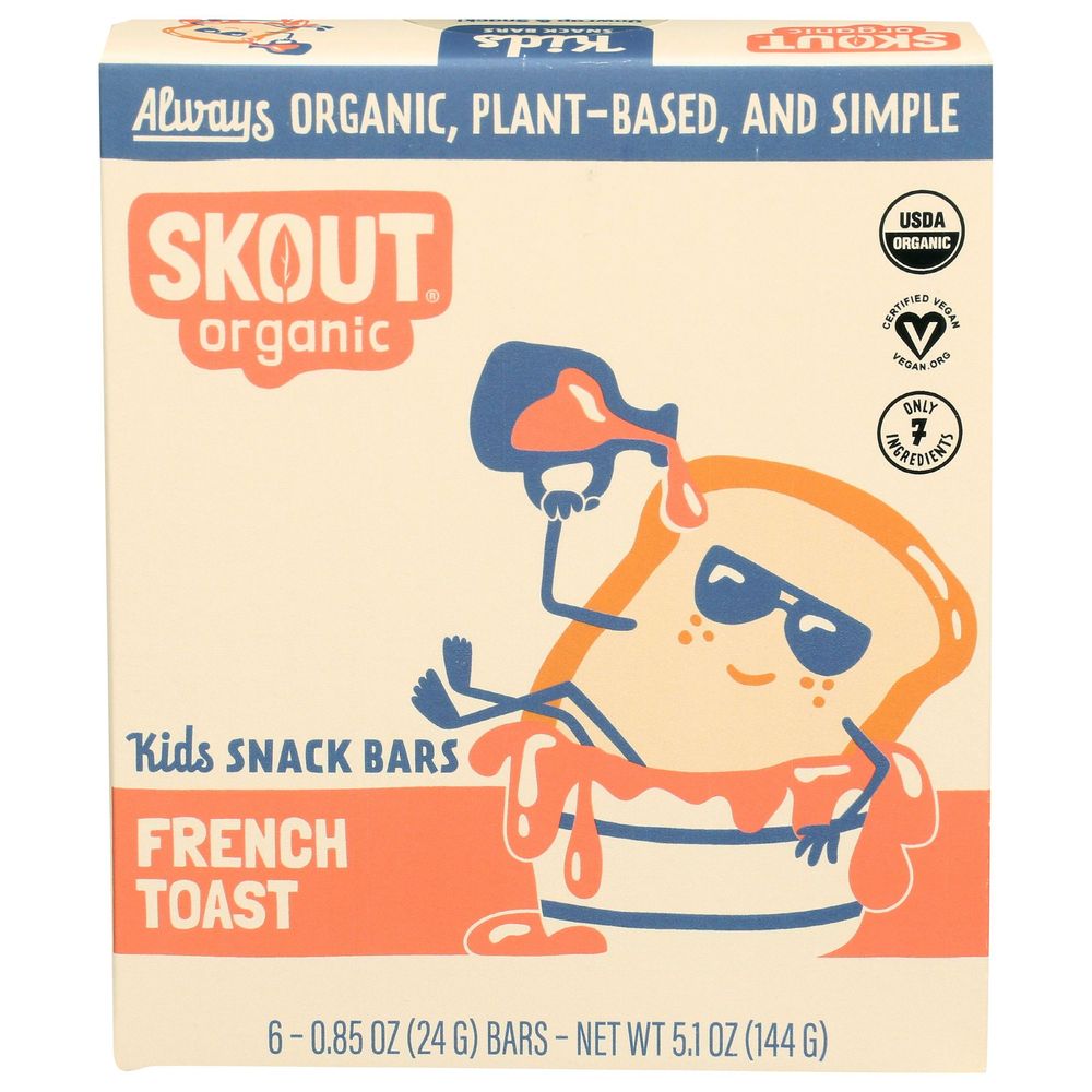 Skout Organic French Toast Snack Bar For Kids, 5.1 Ounce -- 6 Per Case
