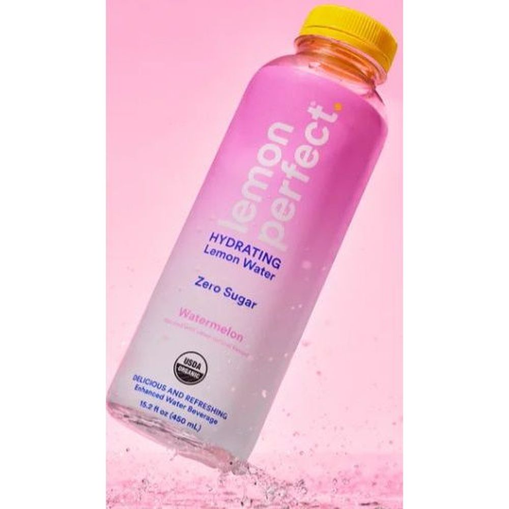 Lemon Perfect Watermelon 15.2 Ounce Hydrating Lemon Water, 12 Count
