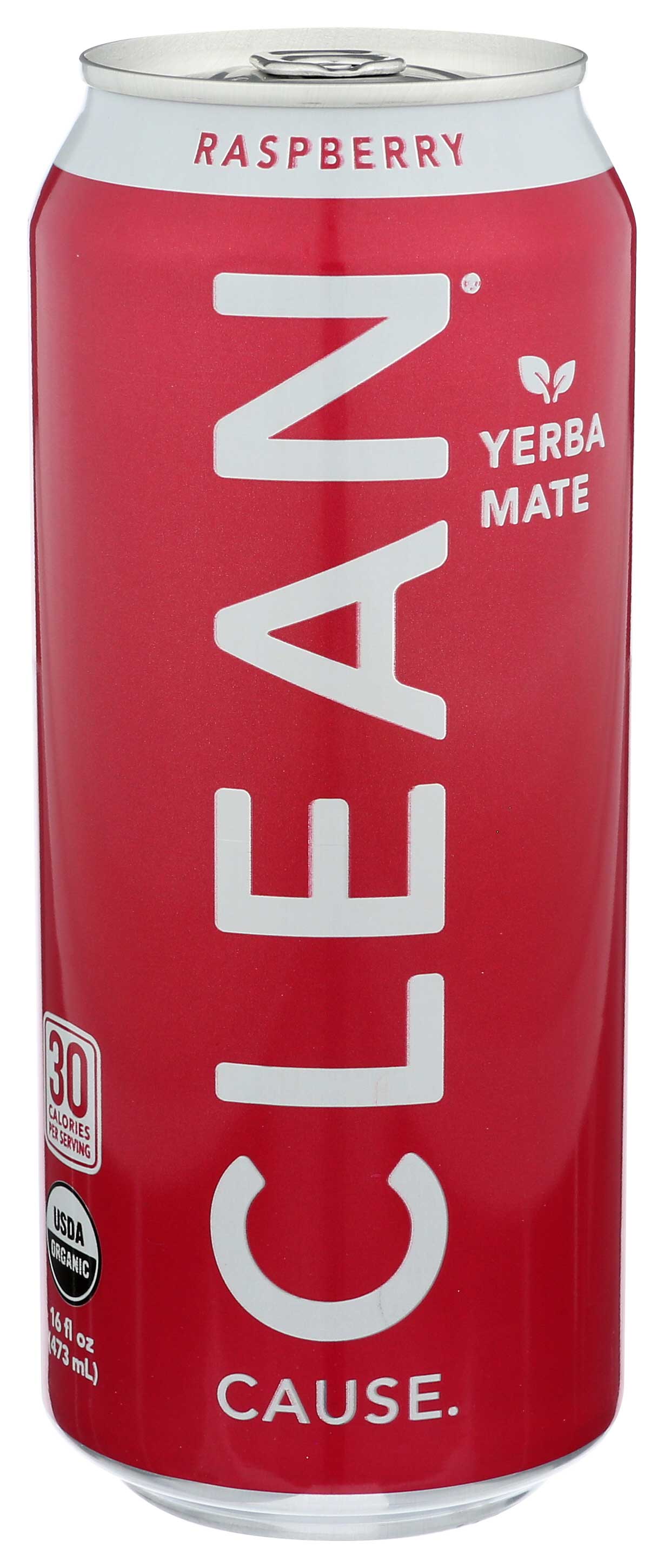 Clean Cause Organic Raspberry Sparkling Yerba Mate 16 Fluid Ounce 12 per case