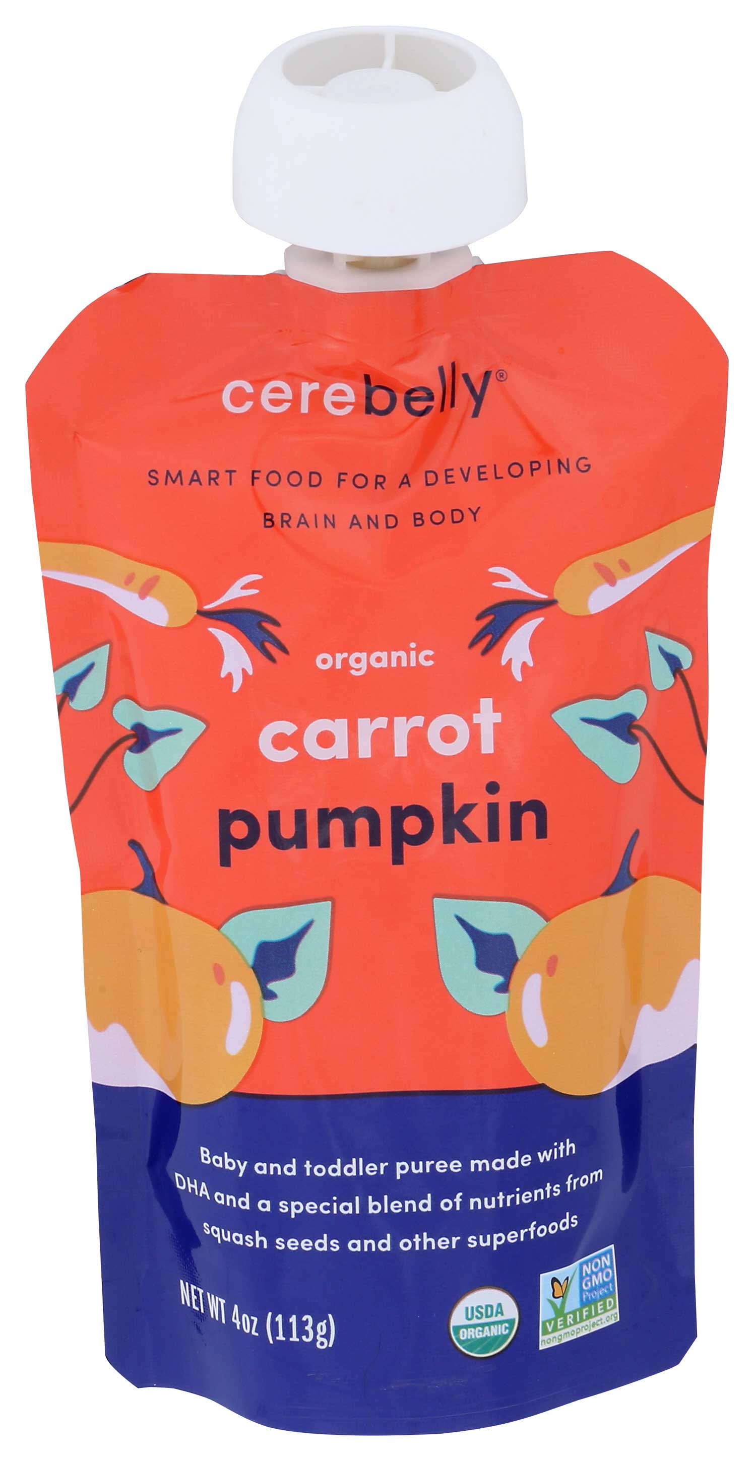 Cerebelly Organic Carrot Pumpkin Puree, 4 Ounce -- 6 Per Case