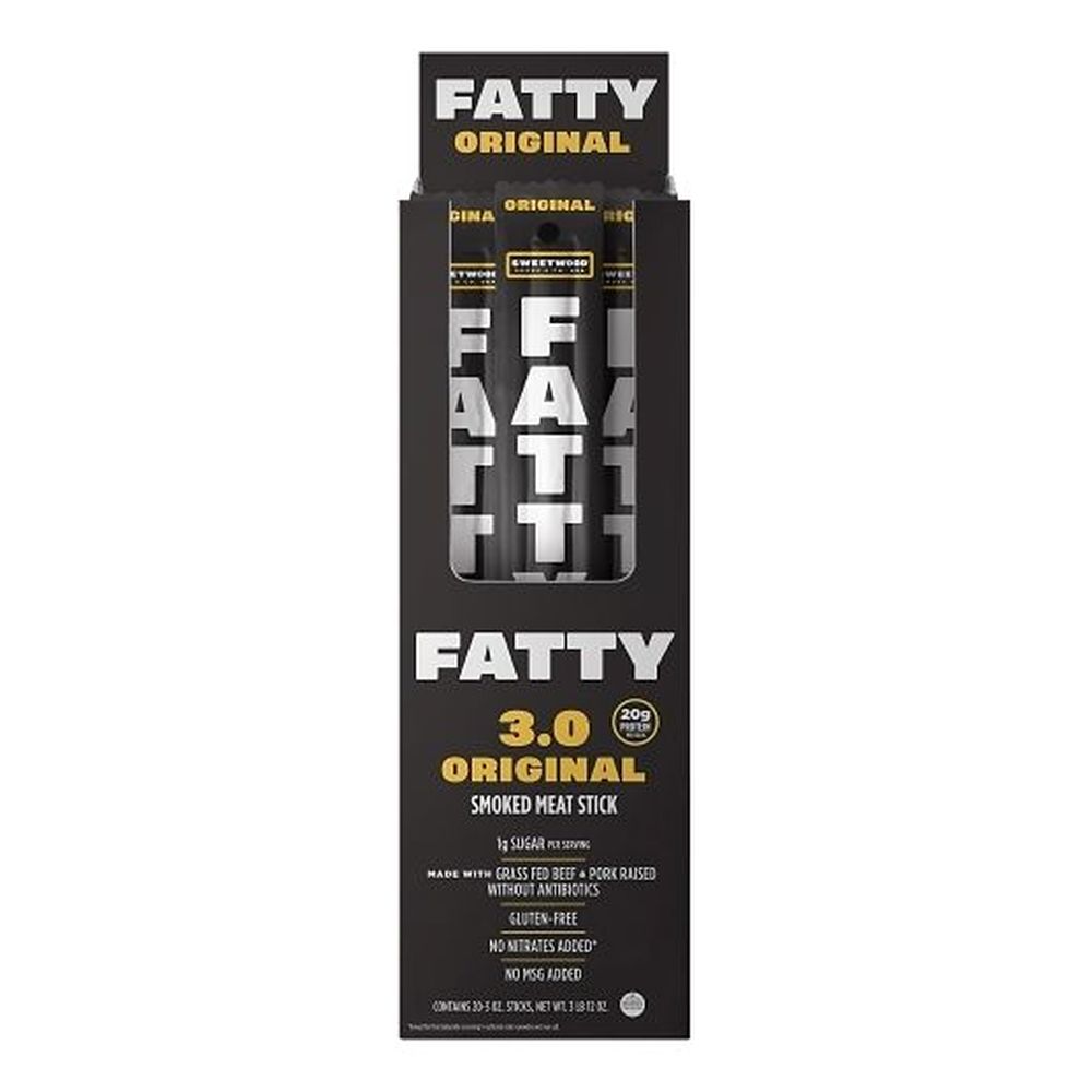 Fatty Original Smoked Meat Sticks, 3 Ounce -- 80 Per Case