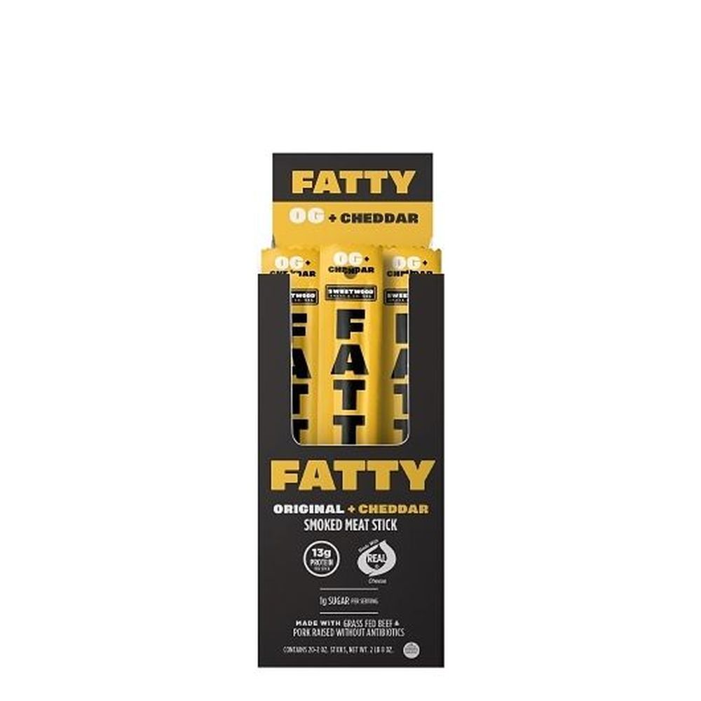 Fatty Original and Cheddar Smoked Meat Stick, 2 Ounce -- 120 per case