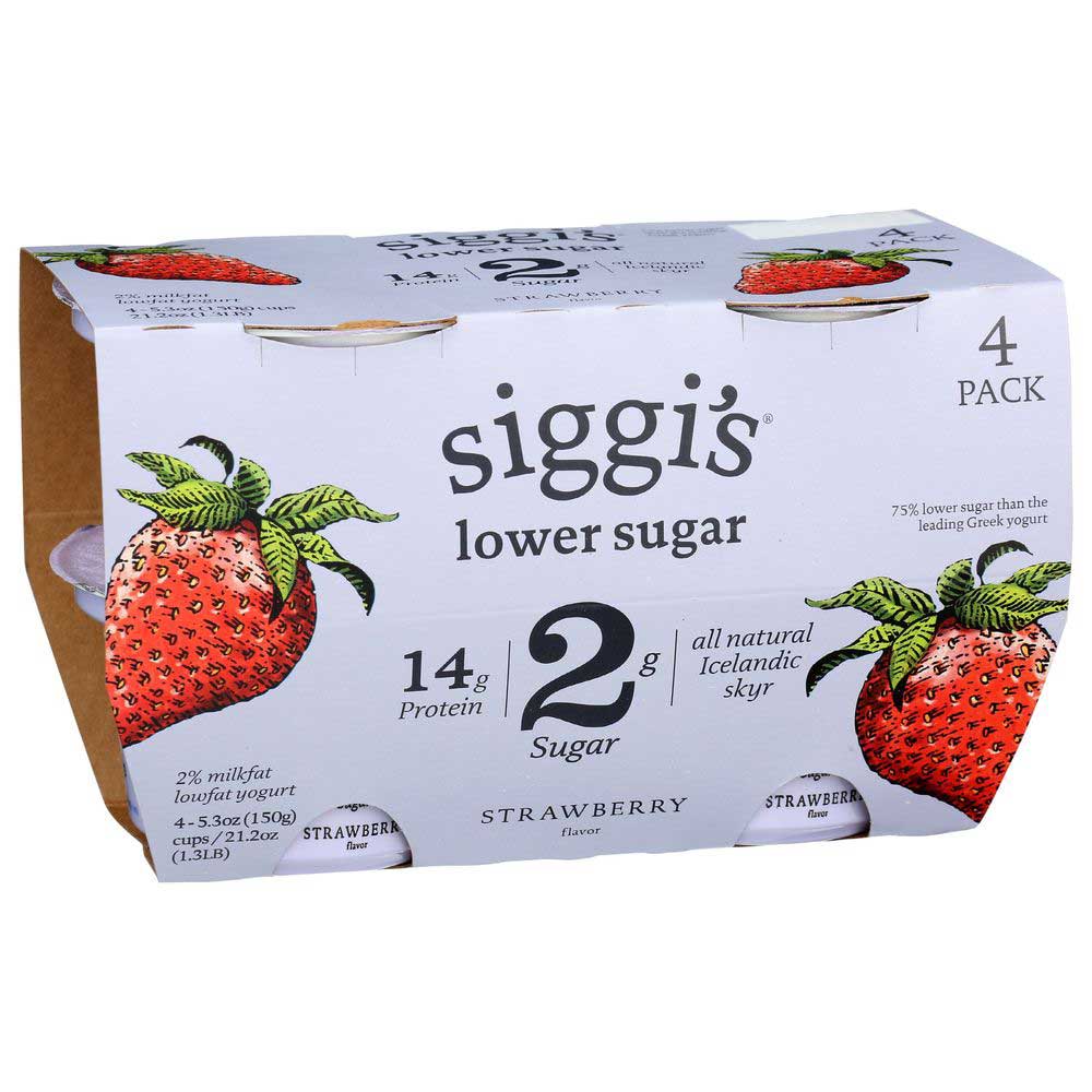 Siggi's Strawberry Low Fat Skyr Yogurt, 5.3 Ounce -- 16 Per Case