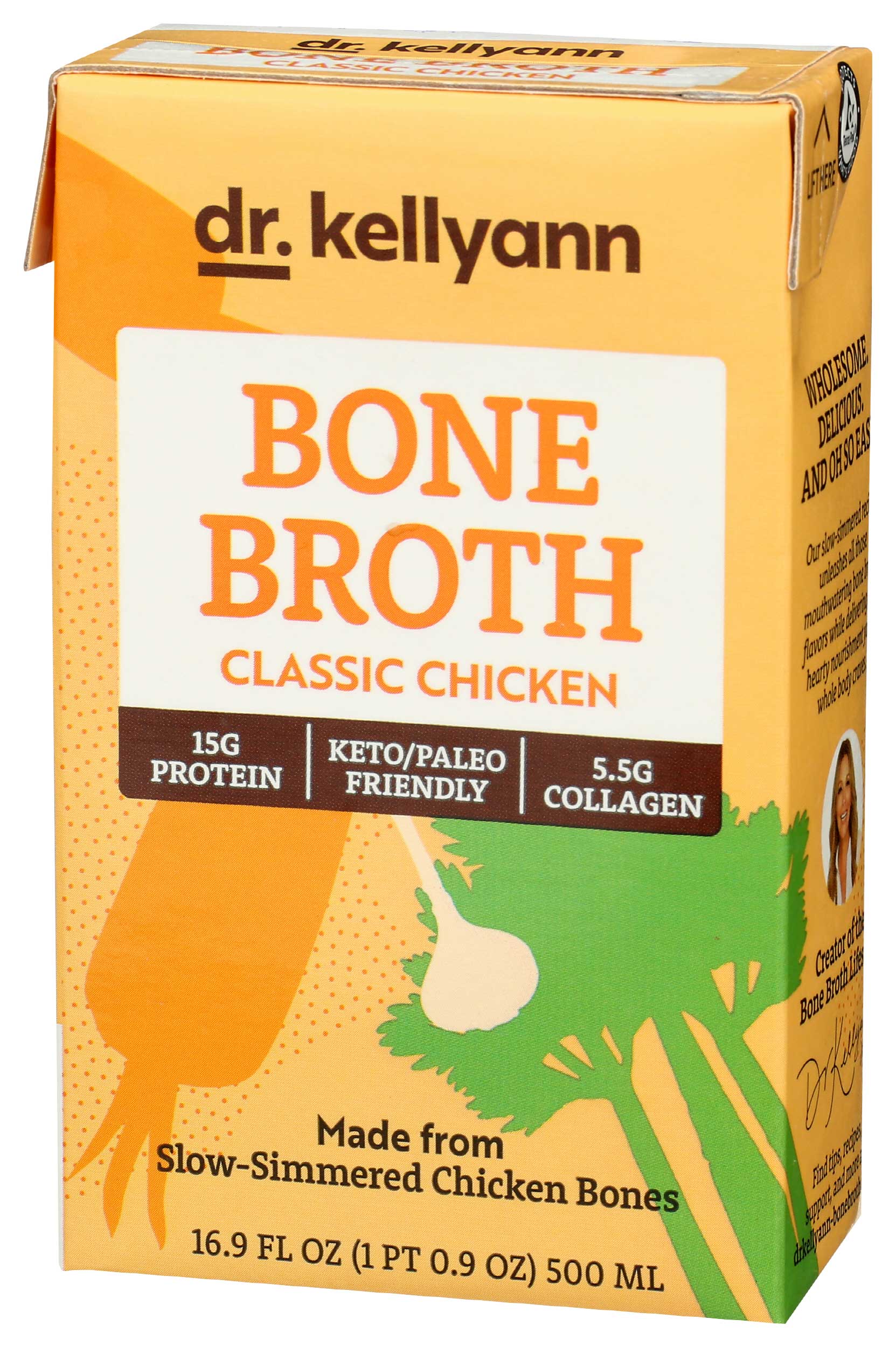 Dr Kellyann Classic Chicken Bone Broth, 16.9 Fluid Ounce -- 6 per case