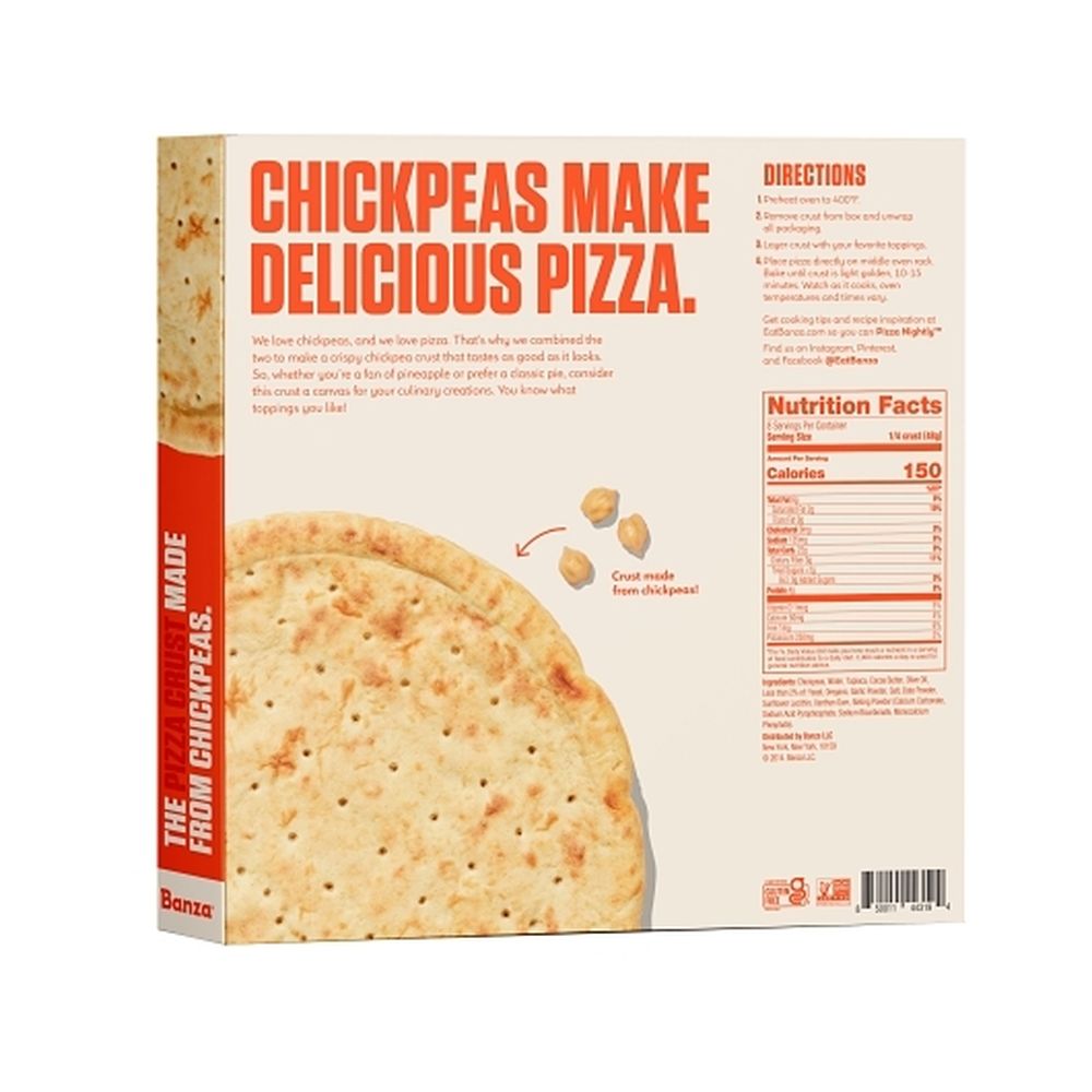 Banza Chickpea Pizza Crust, 13.4 Ounce -- 6 per case