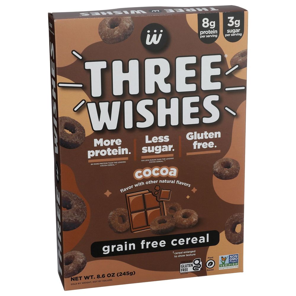 Three Wishes Cocoa Grain Free Breakfast Cereal, 8.6 Ounce -- 6 Per Case