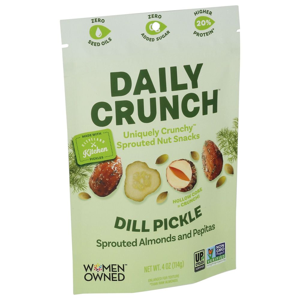 Daily Crunch Dill Pickle Sprouted Almonds And Pepitas, 4 Ounce -- 6 Per Case