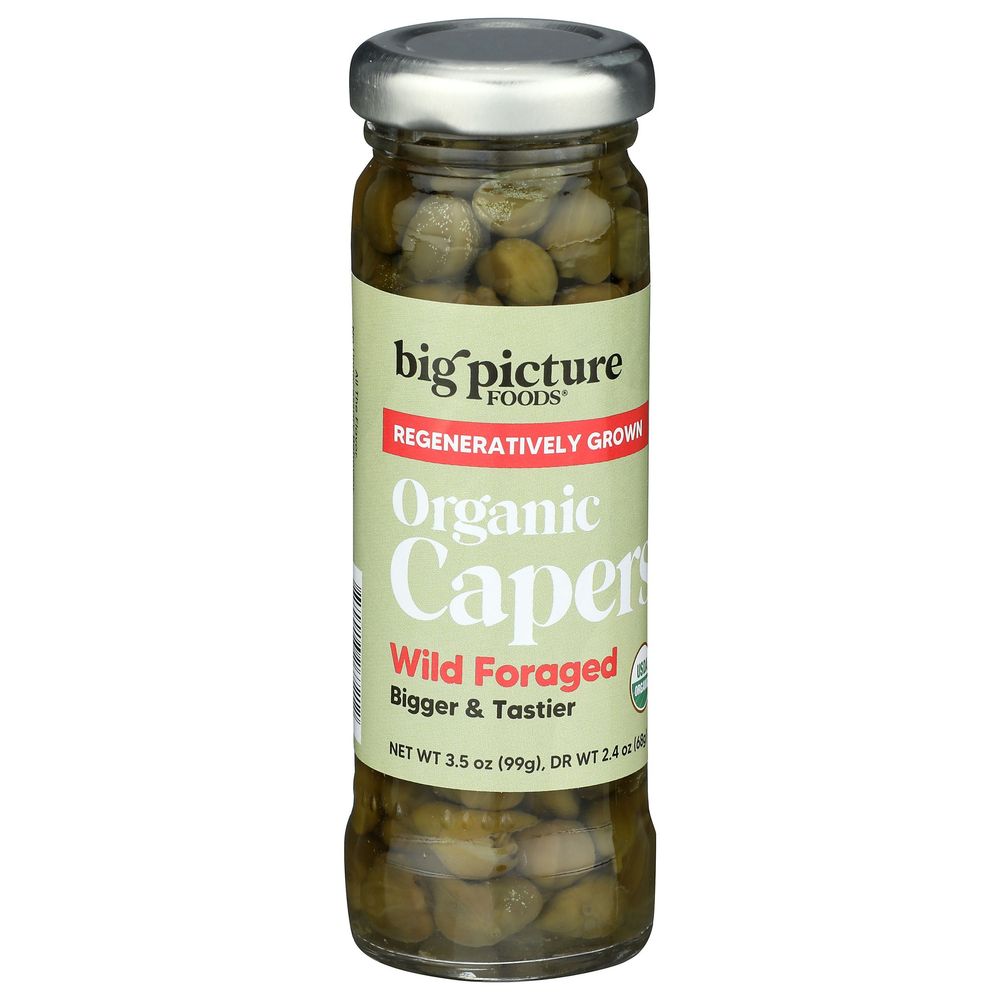 Big Picture Foods Organic Wild Foraged Capers, 3.5 Ounce -- 12 Per Case