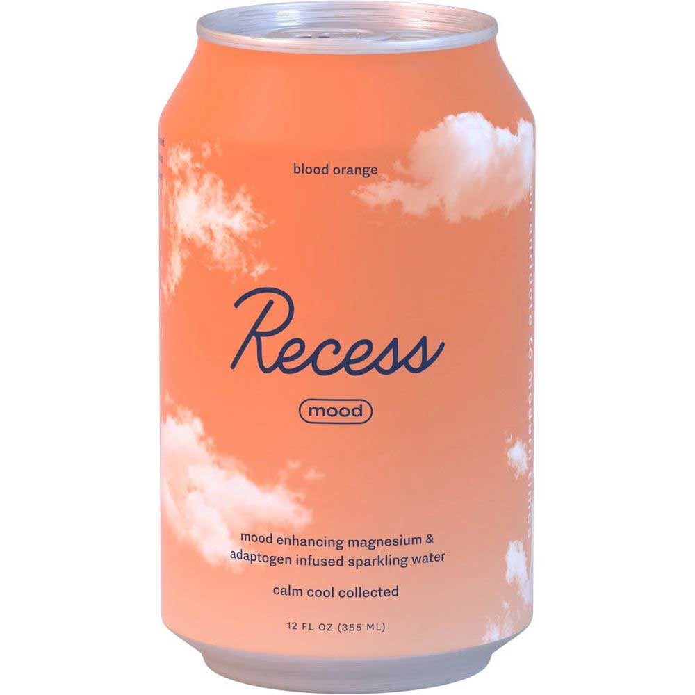 Recess Blood Orange Mood Sparkling Water, 12 Fluid Ounce -- 12 Per Case